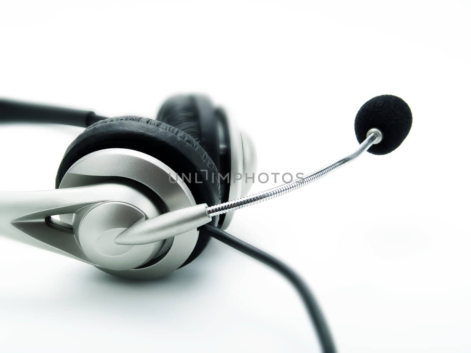 Headset on a white background