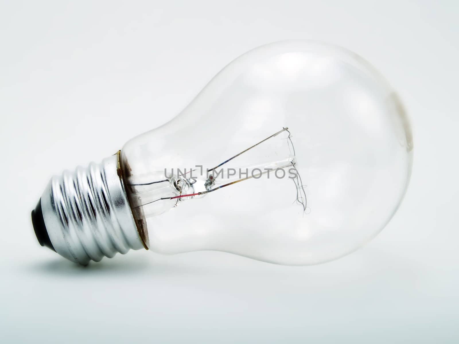 Light bulb on a white background