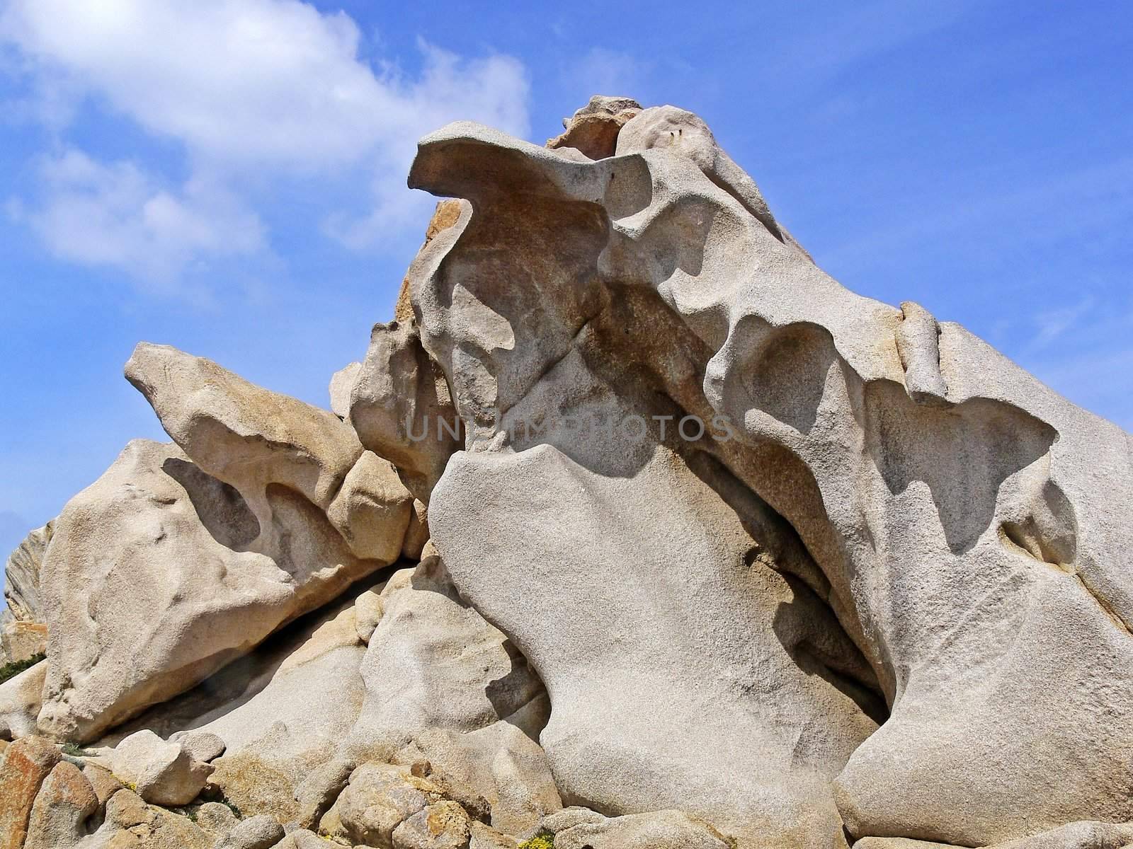 Capo Testa, near Santa di Gallura, Rock formation on Sardinia. Capo Testa, bei Santa di Gallura