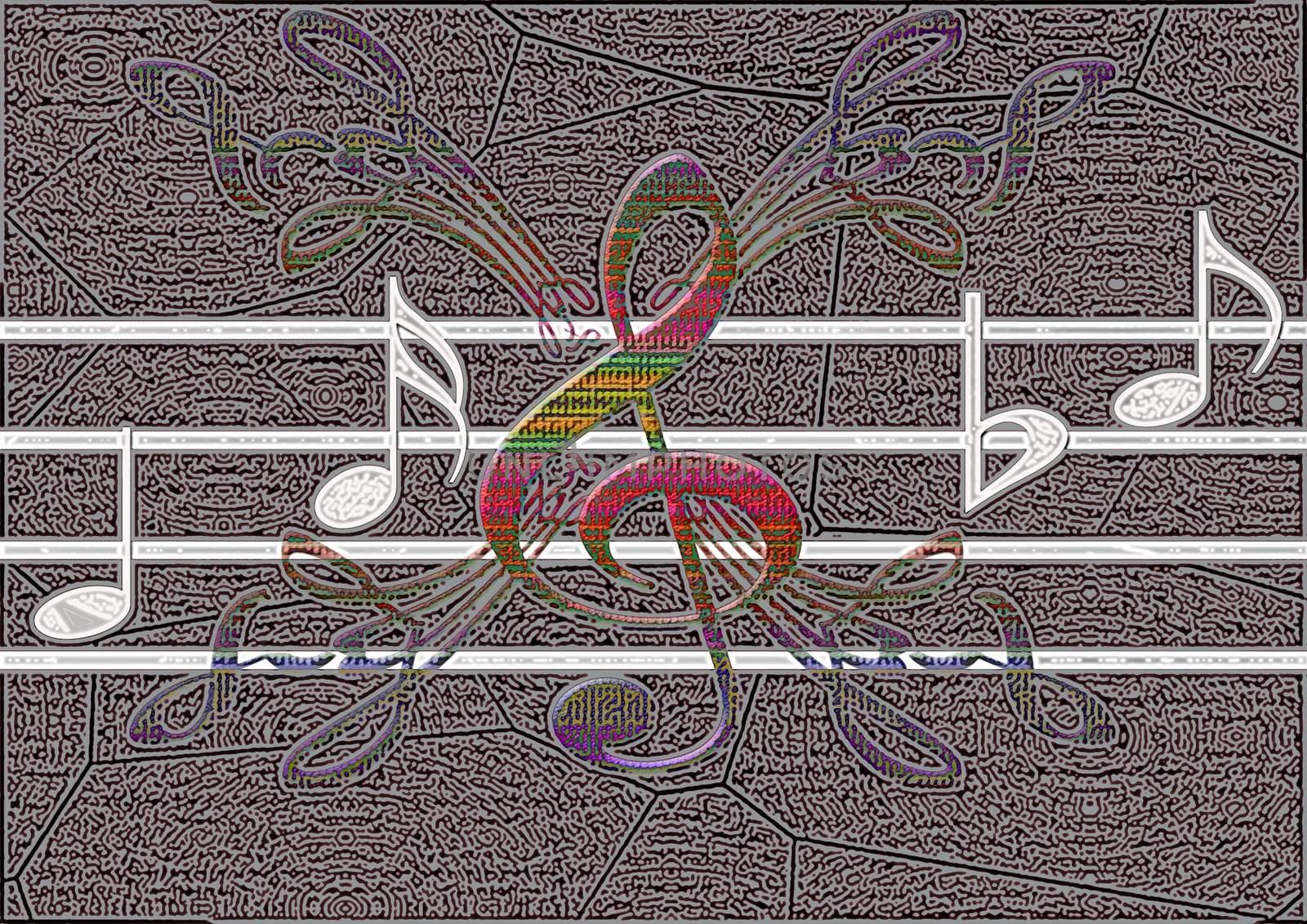 great creative abstract color rich textured image explosion of musical emotion.