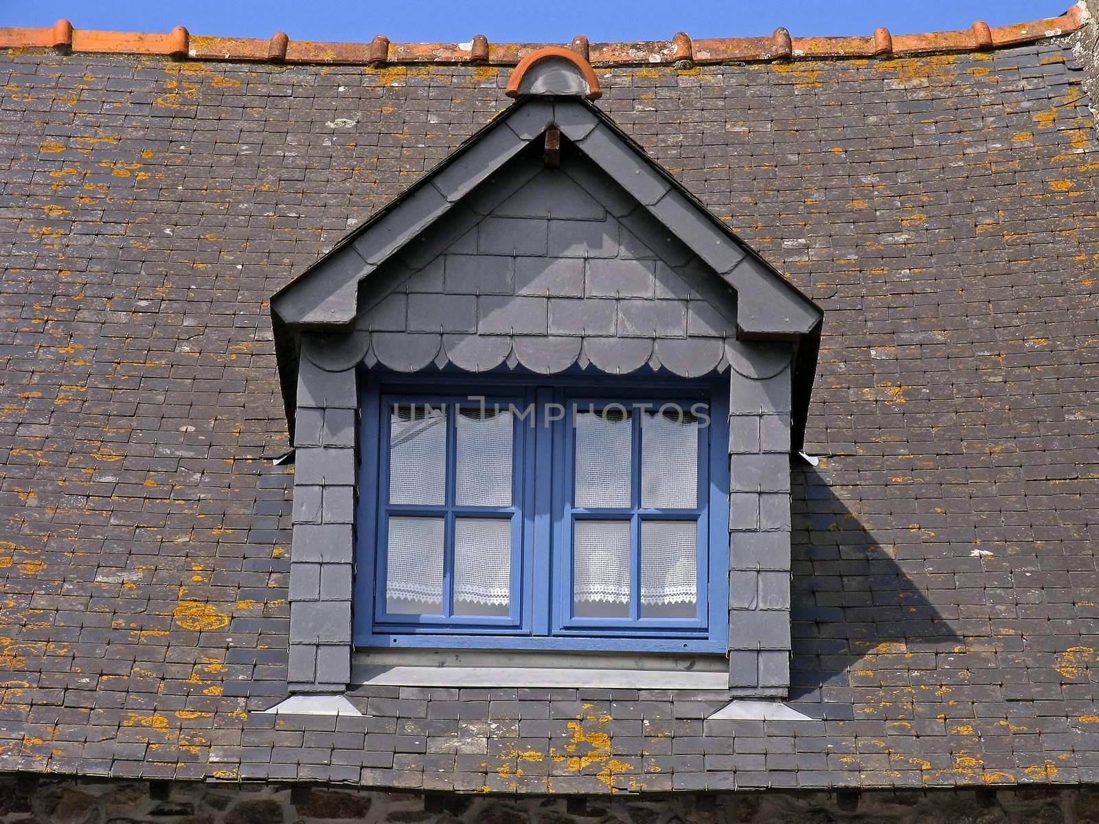 Blue Window near Mont-Dol, Brittany, North France