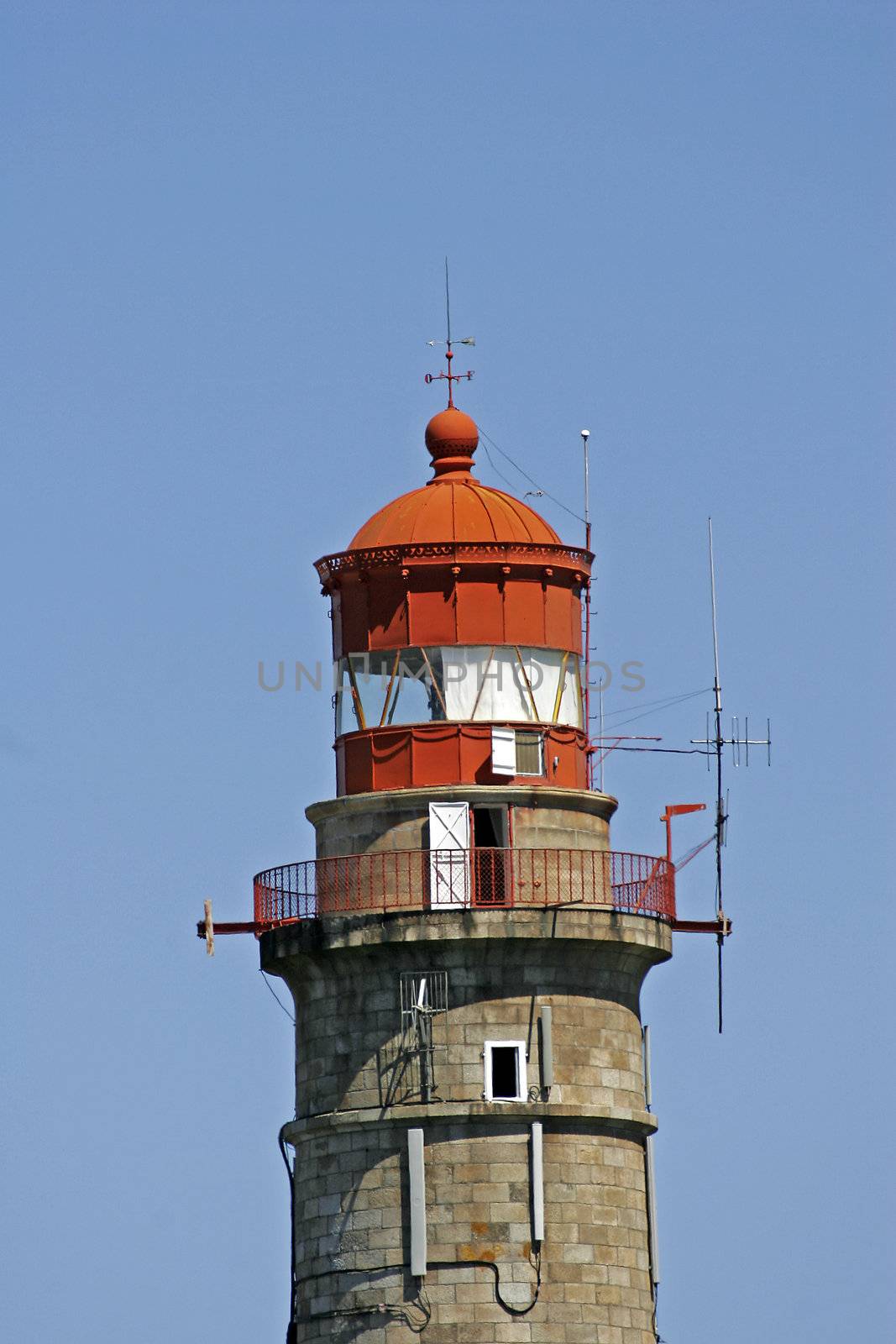 Lighthouse in Brittany, near Belle-Ile, Le Grand Phare, North France