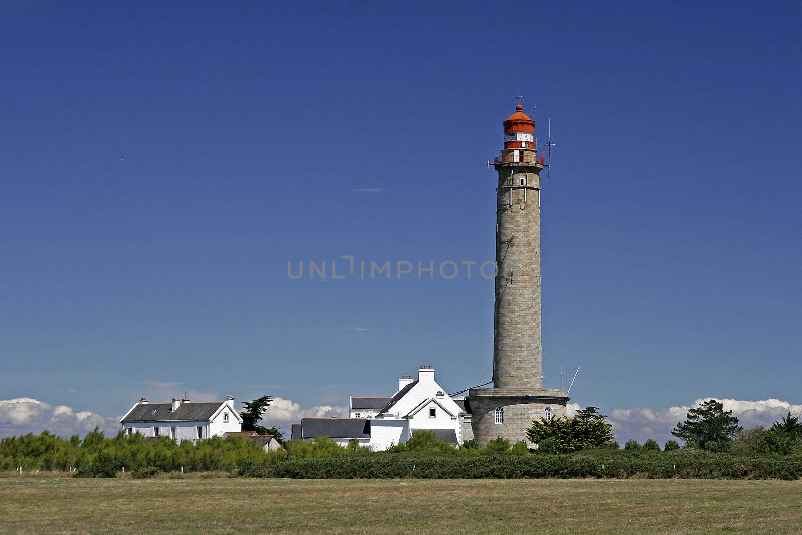 Lighthouse in Brittany, near Belle-Ile, Le Grand Phare, North France
