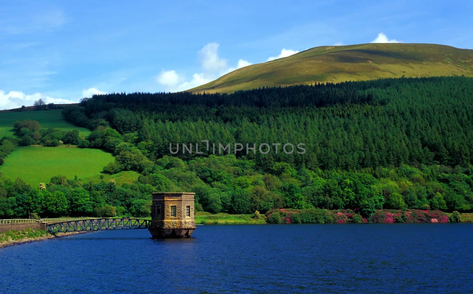 Talybont Reservoir, Wales in spring time.