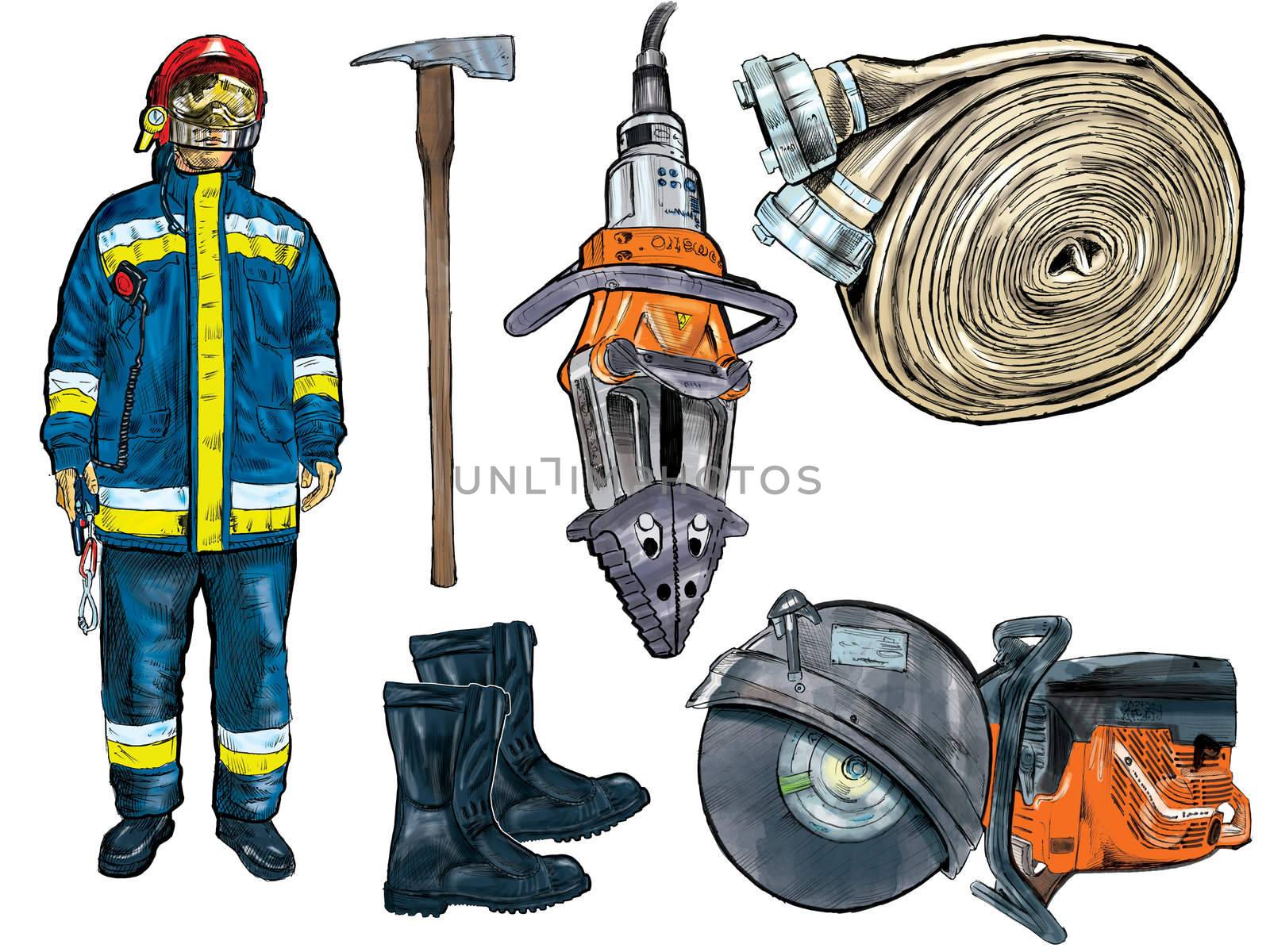 Fireman equipment by natsuk