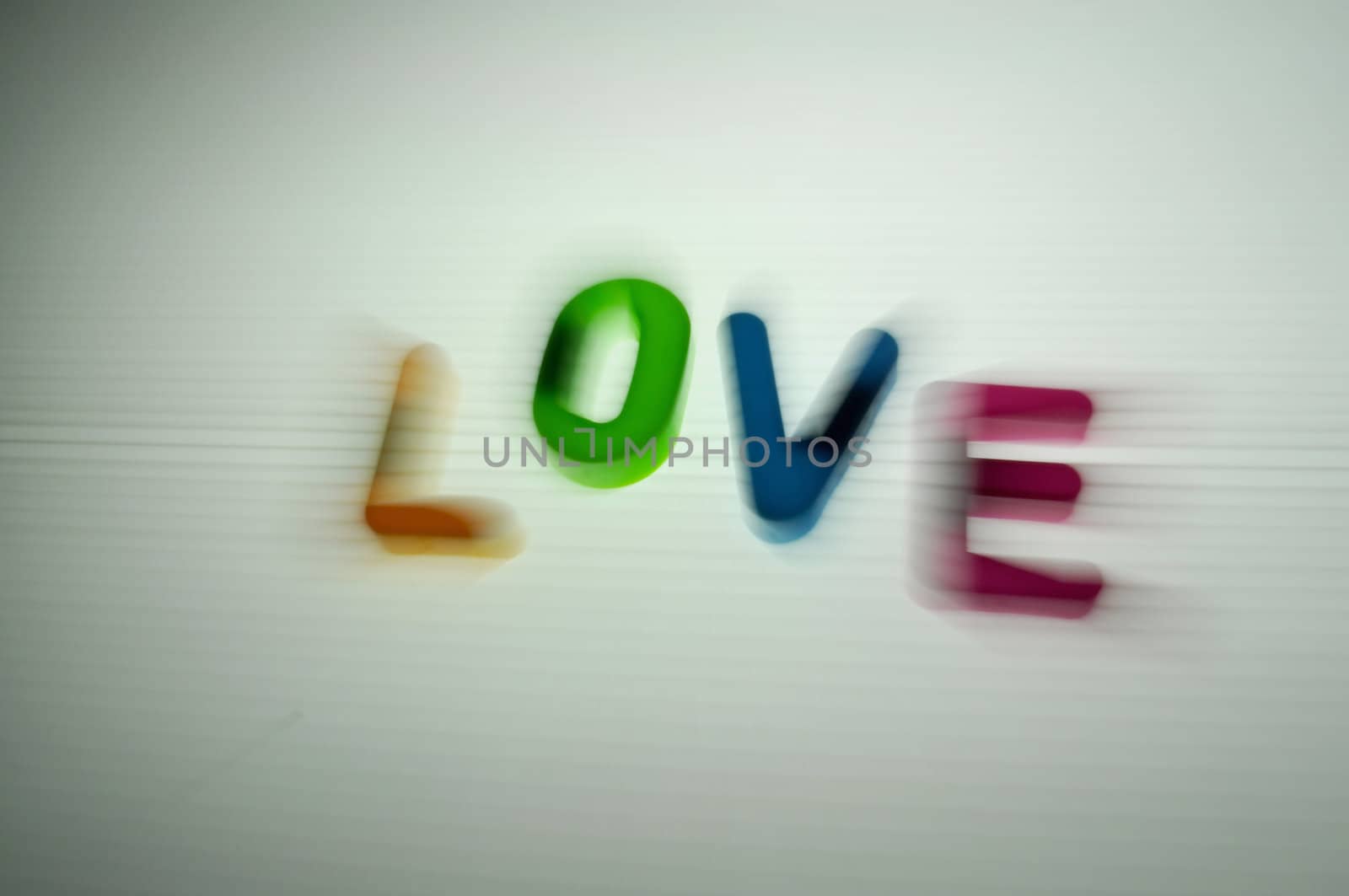 love word with zooming effect