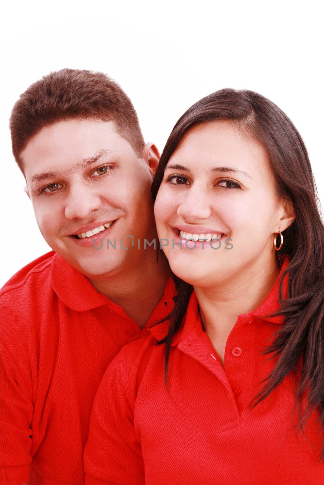 portrait of young happy beautiful couple