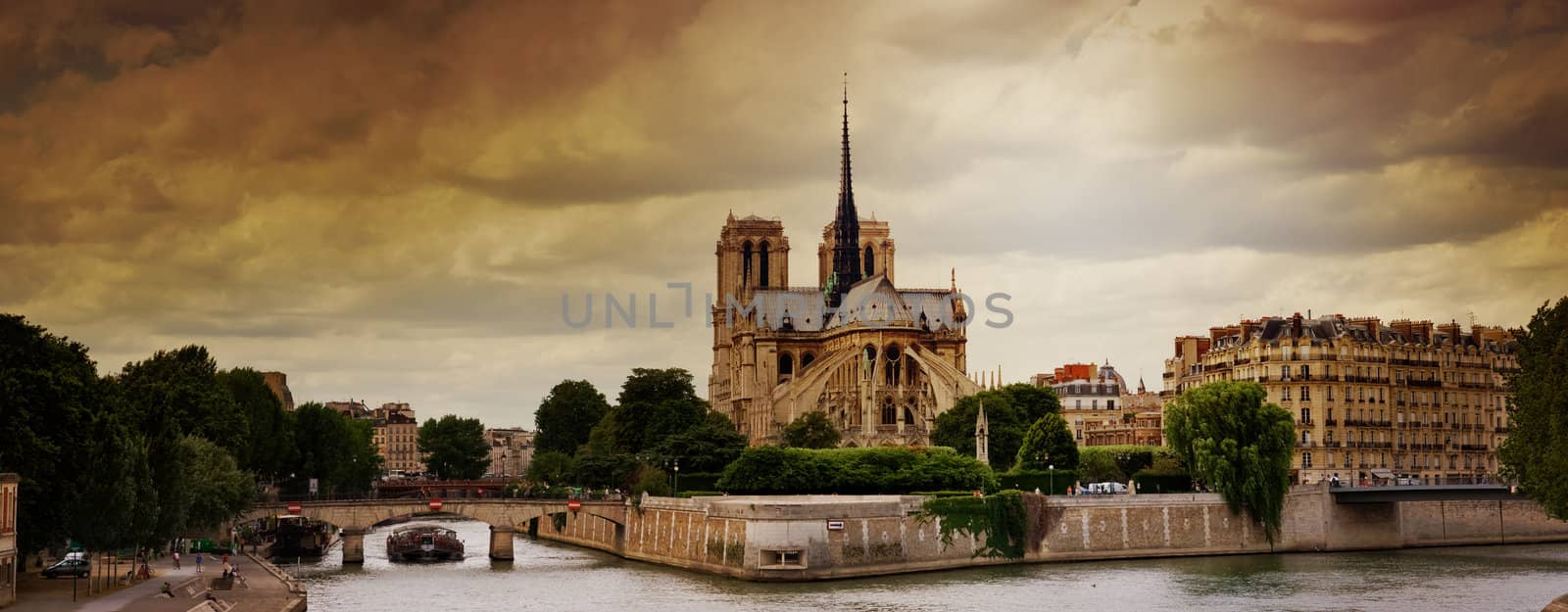 Notre Dame Cathedral In Paris, France by chrisroll