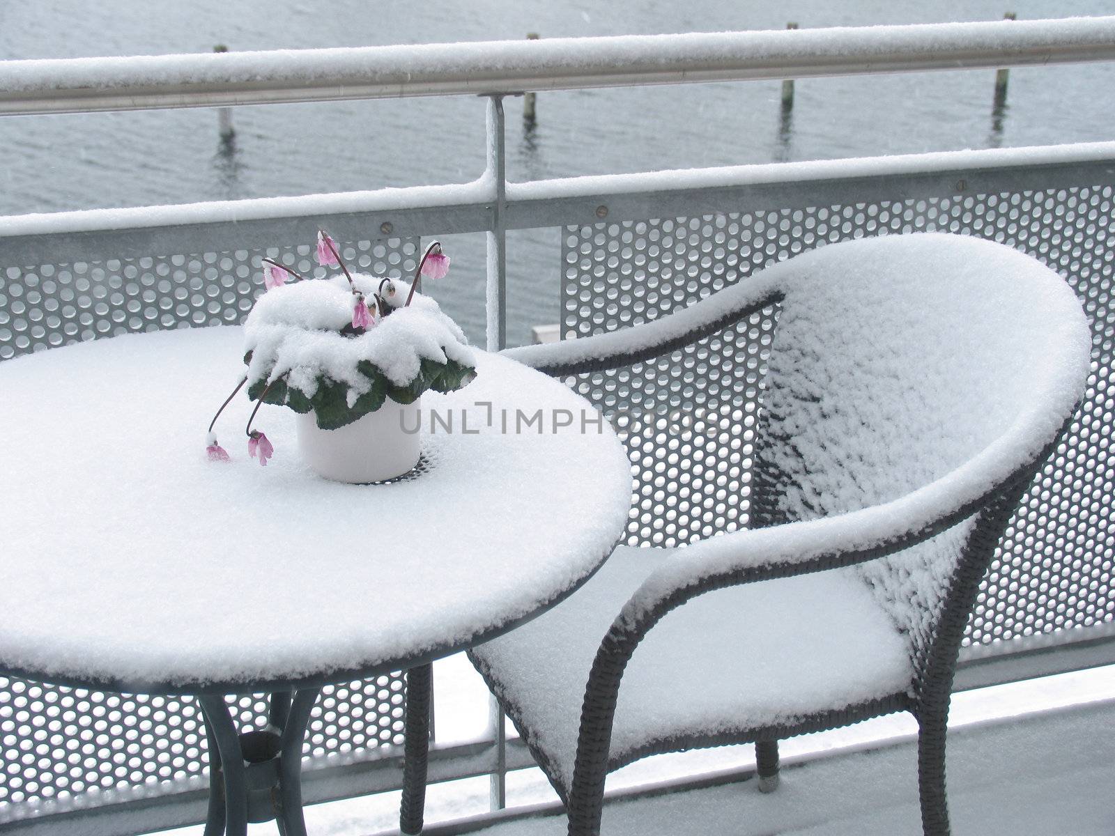Balcony in winter by ABCDK