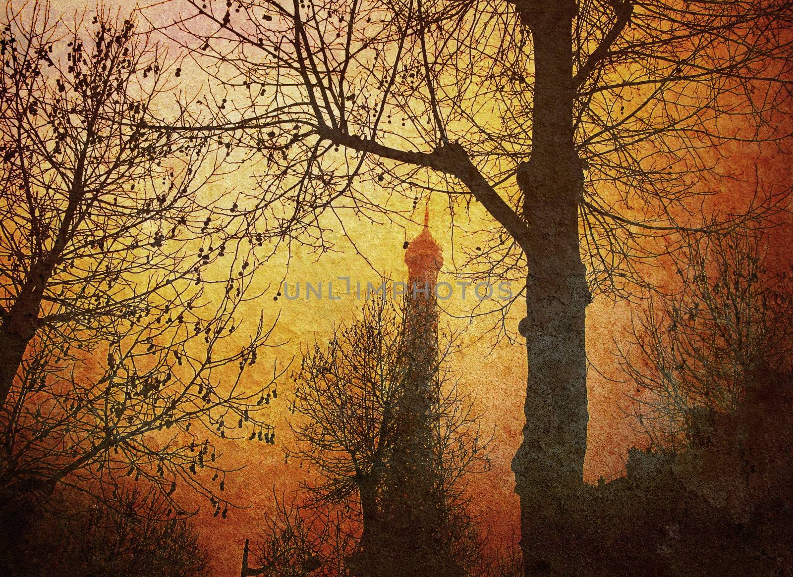 More of my photos worked together to give a retro an unreal impression. Paris early winter morning.