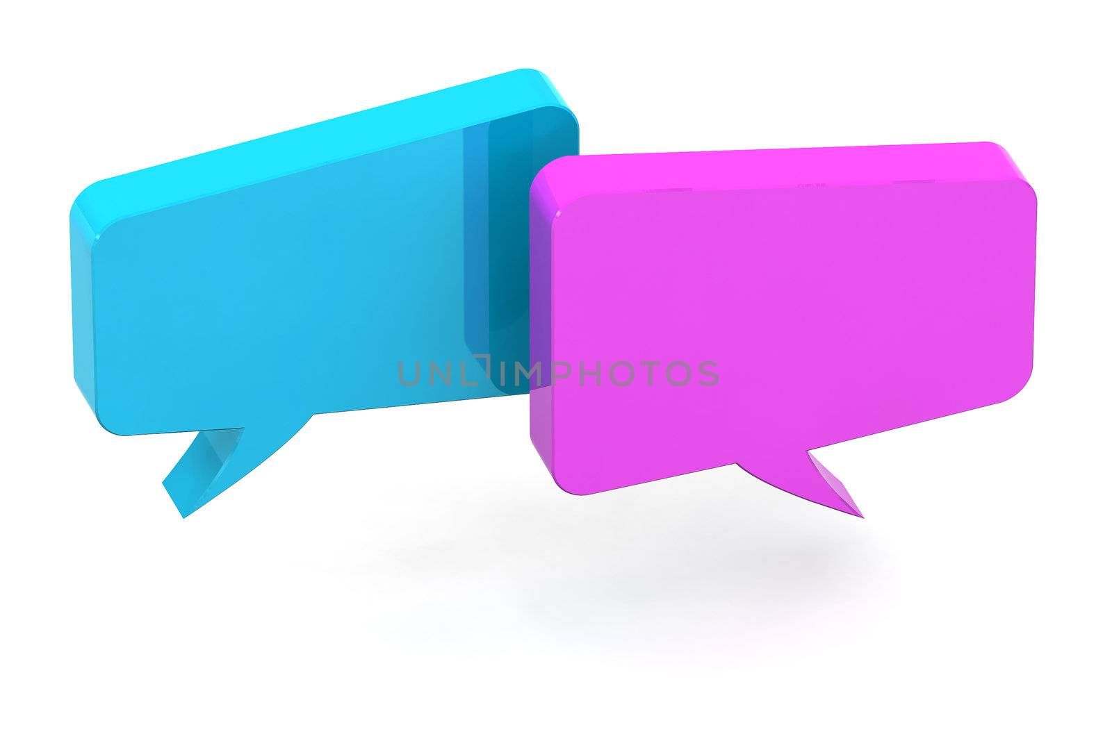 A Colourful 3d Rendered Speech Bubble Concept Illustration