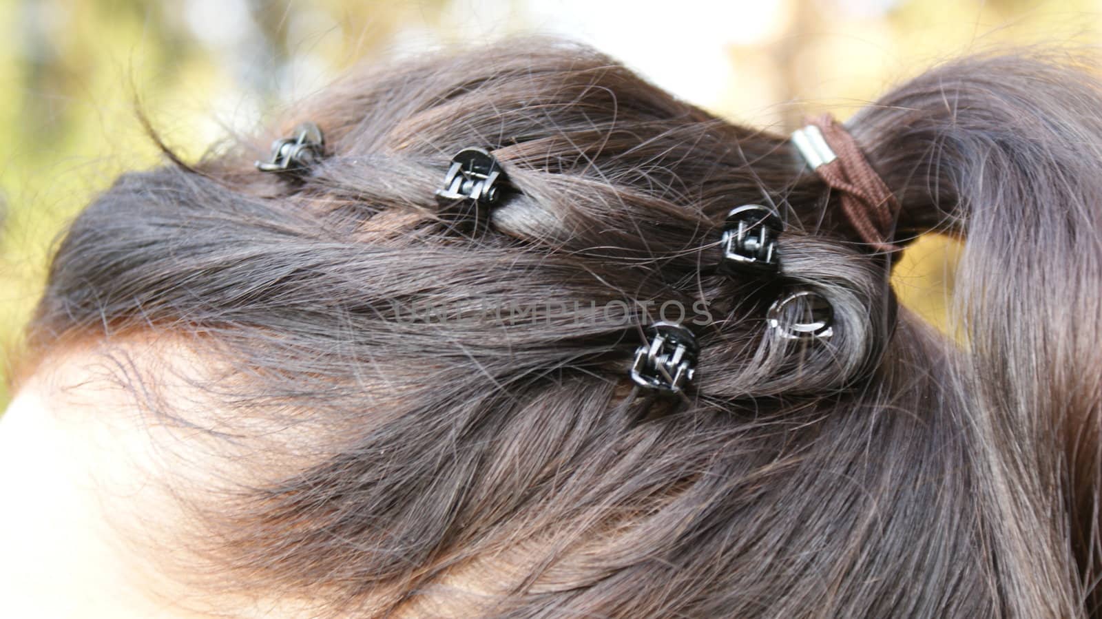 Decorative hair clips tense
