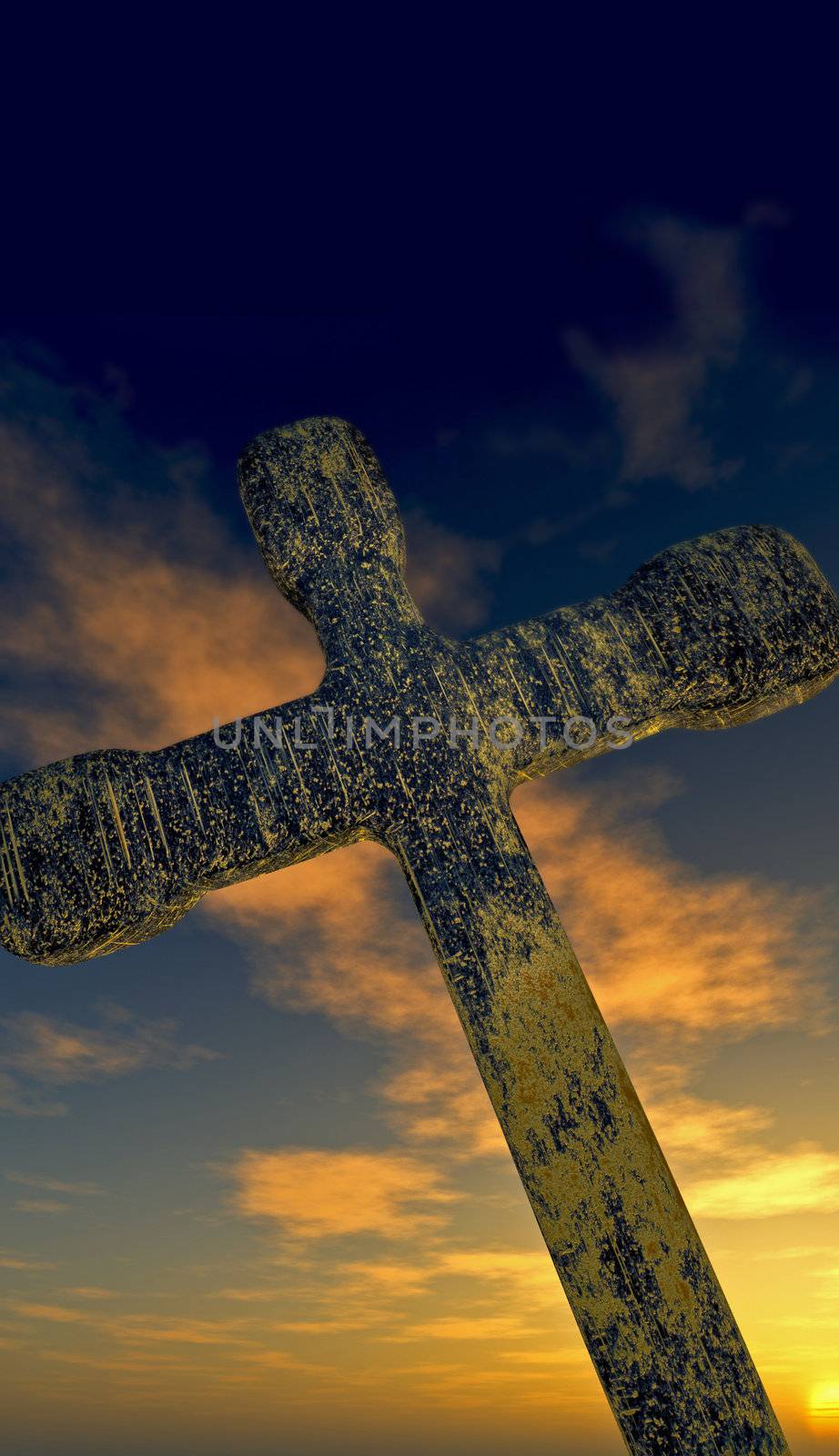 Cross at sunset by Geoarts