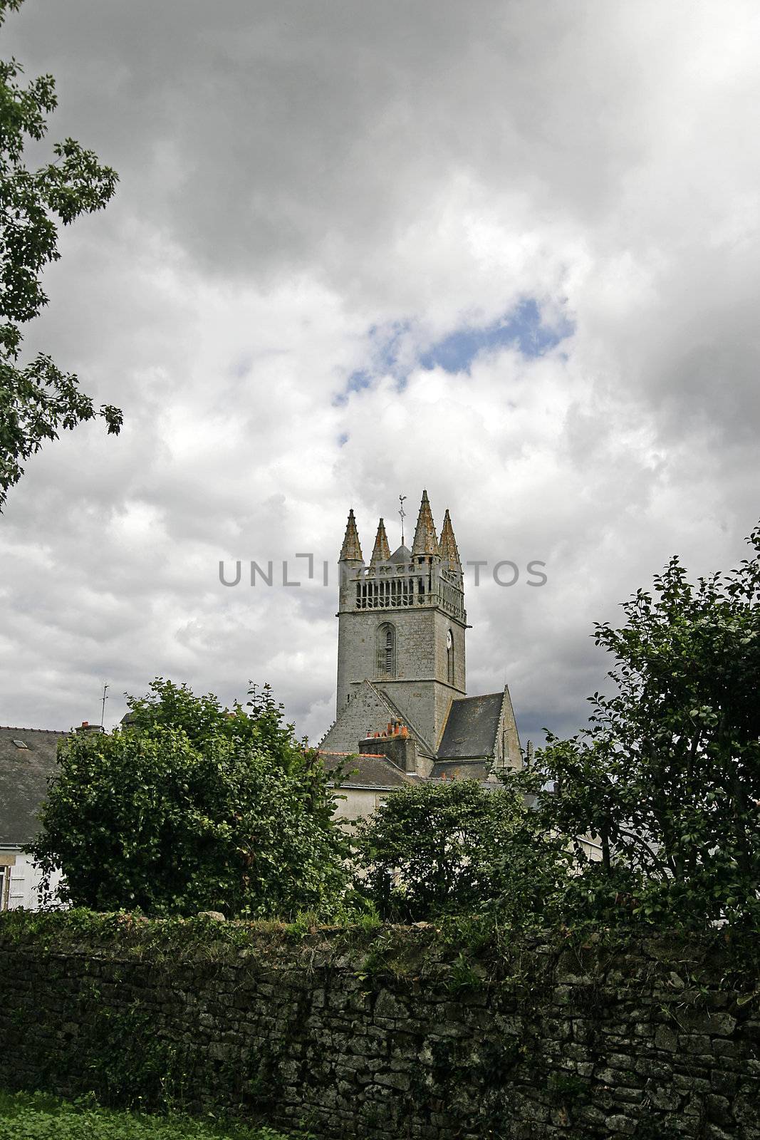 Quimperle, Church Eglise-Notre-Dame-de-l'Assomption, Brittany, North France