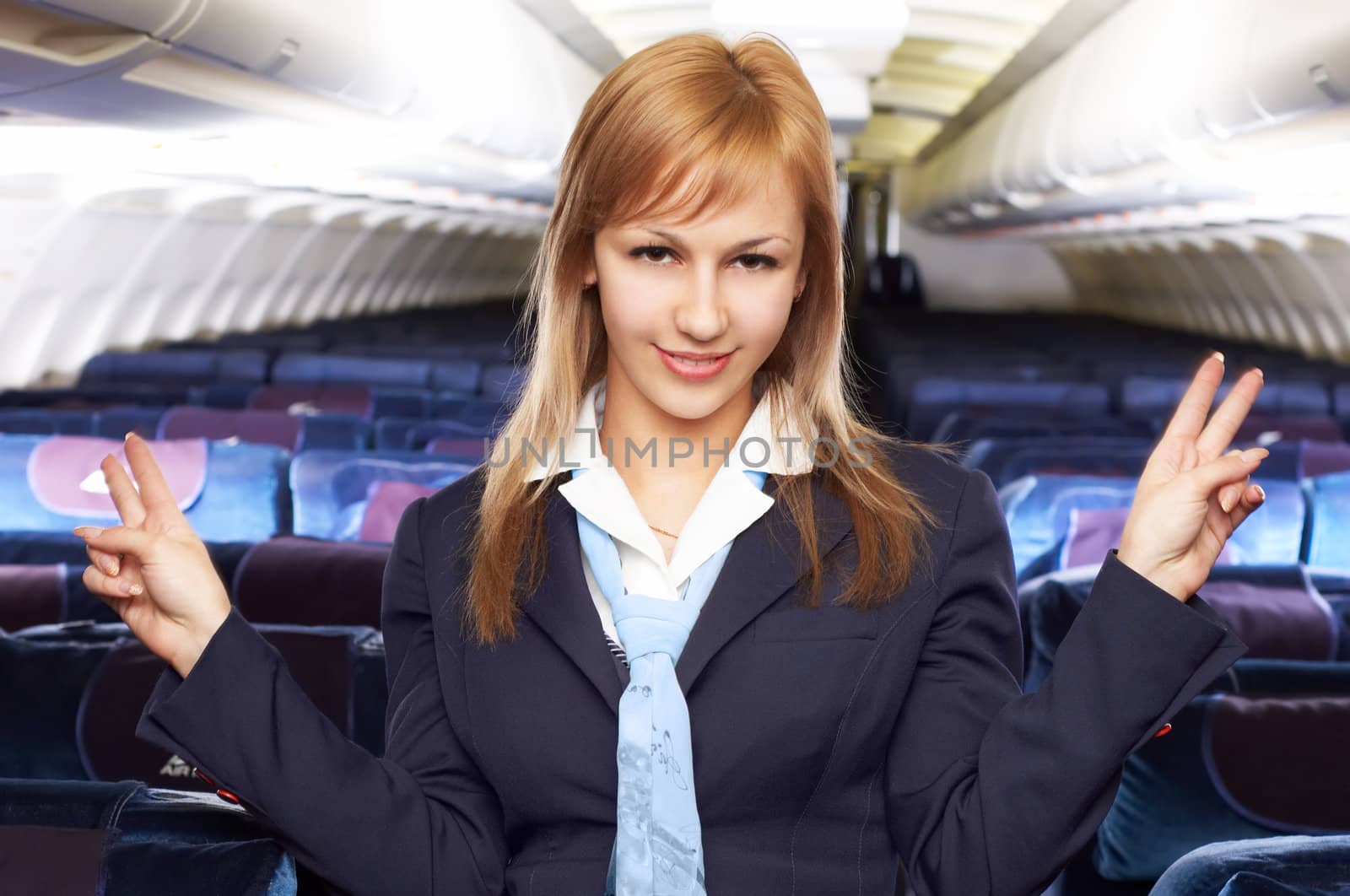 blond air hostess (stewardess) by starush