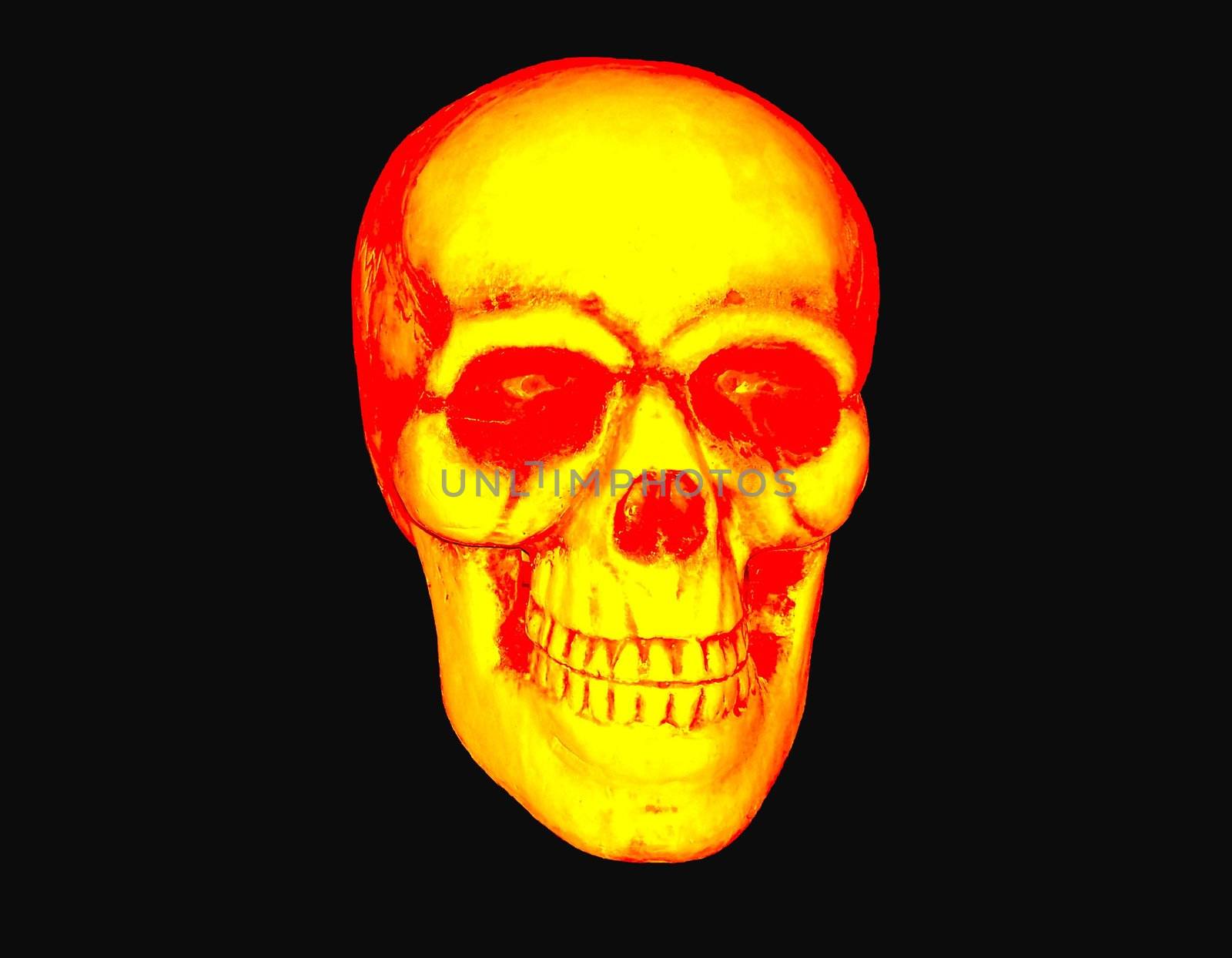 blazing skull great for use with motorcycle clubs or mags.