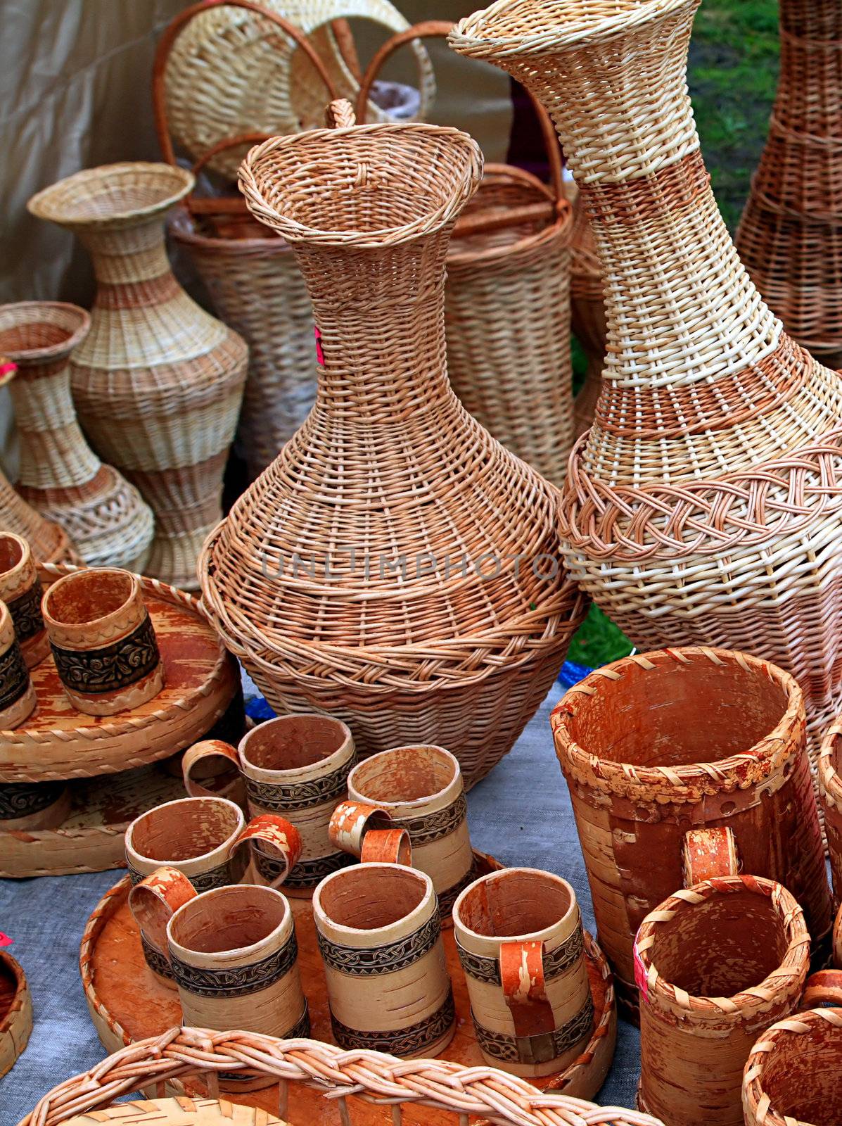 baskets on rural market