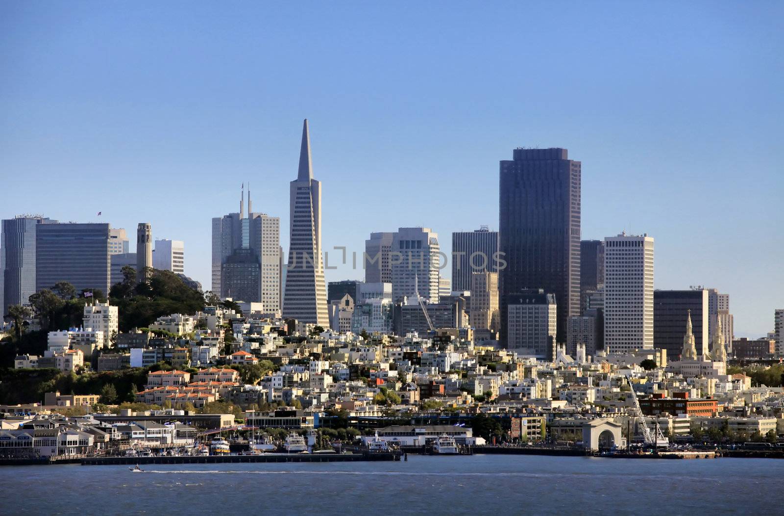 View of downtown San Francisco  from Alcatraz Island , California