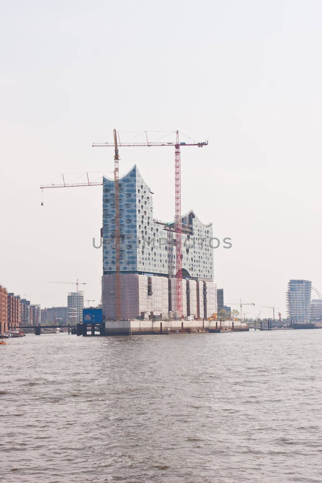 Elbphilharmonie Hamburg is a concert hall under construction in the HafenCity quarter of Hamburg, Germany