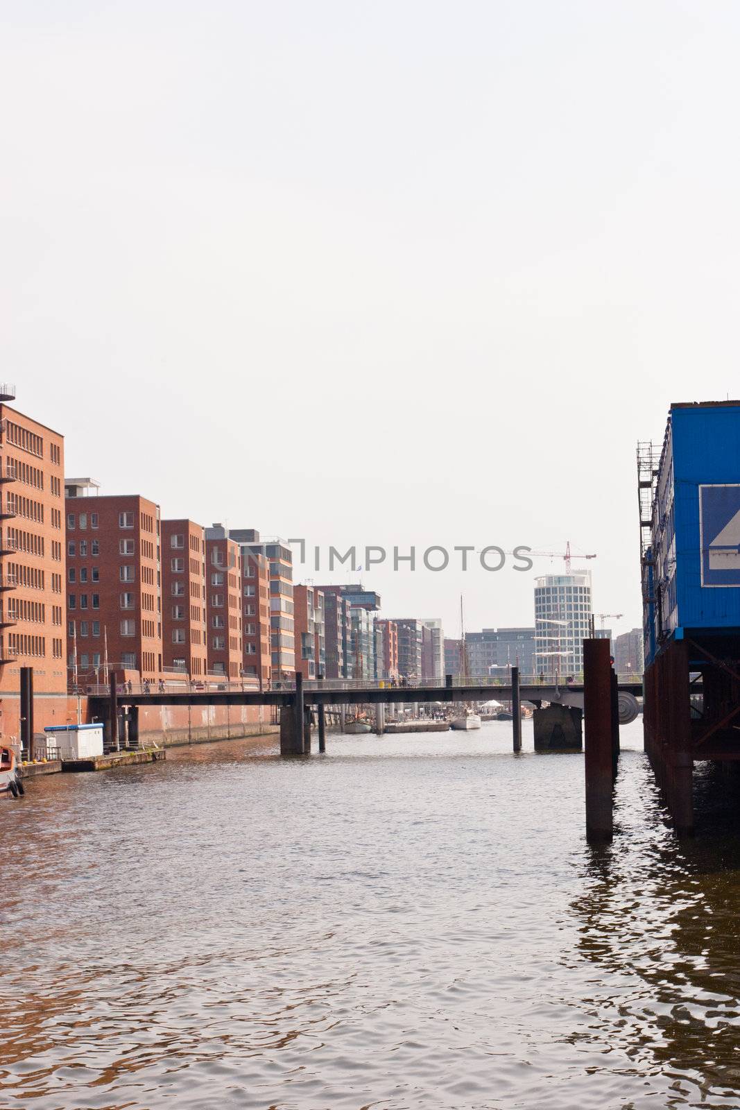 Speicherstadt in Hamburg, Germany is the world's largest timber-pile founded warehouse district of the world.