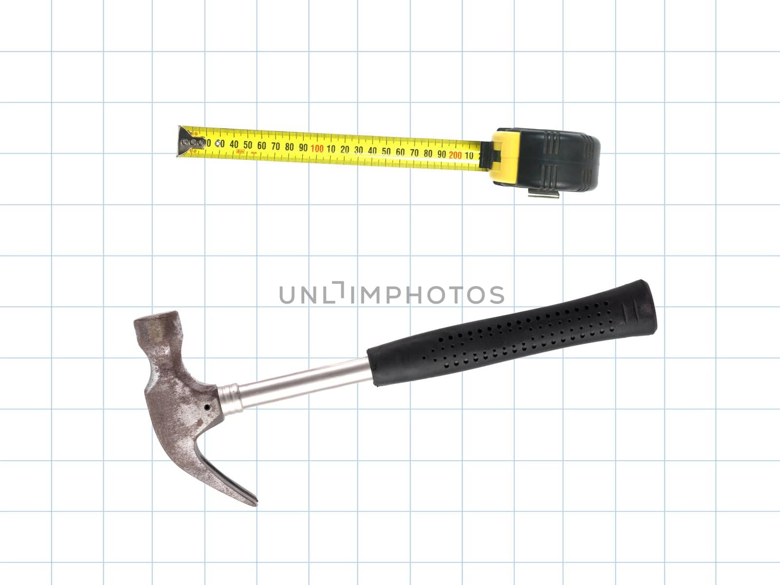 Tools isolated against a white background