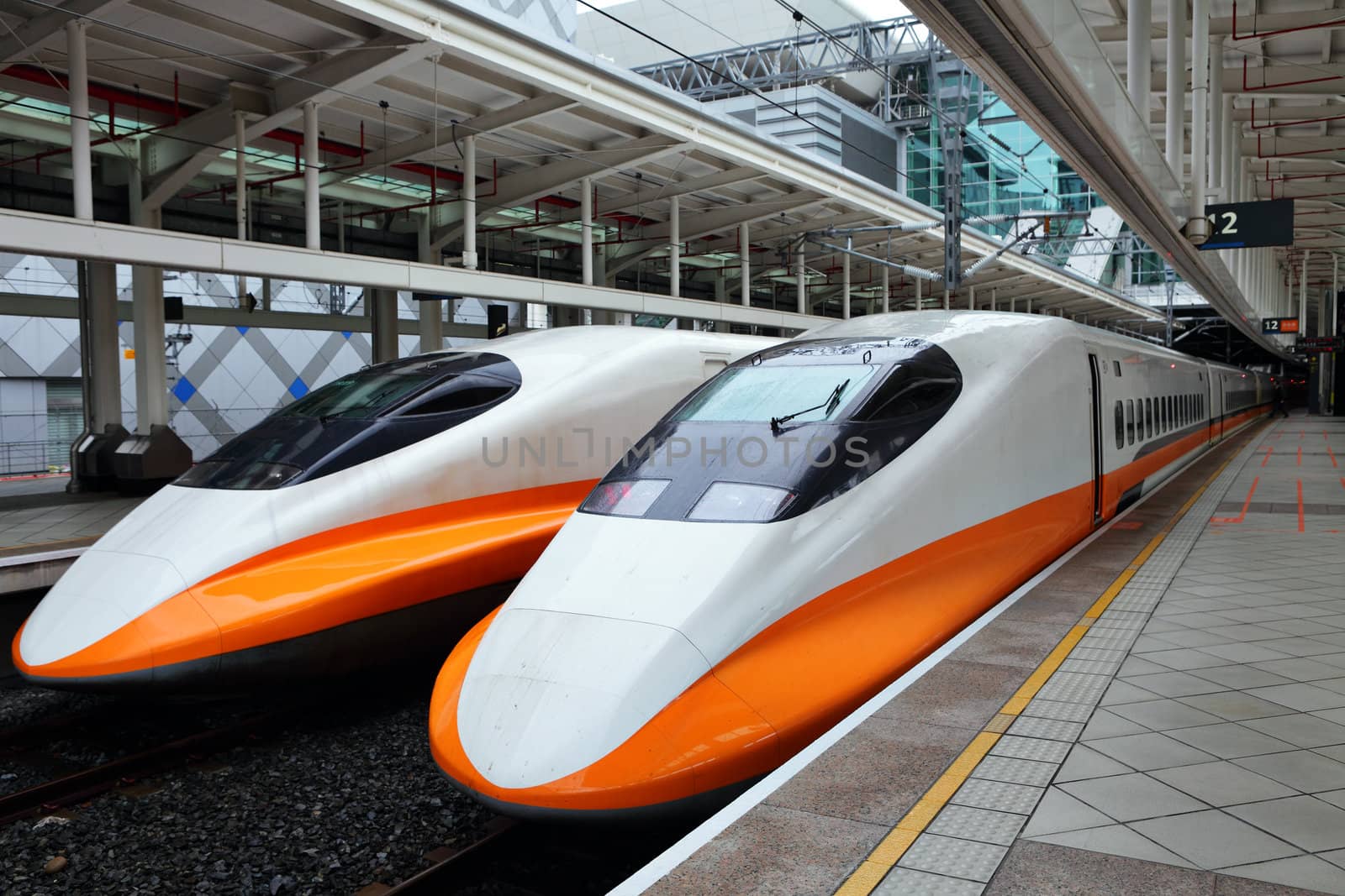 modern high speed train