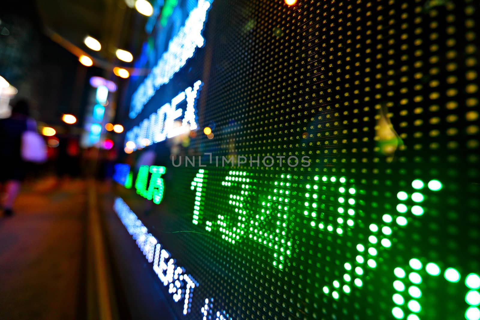 stock market price digital display abstract