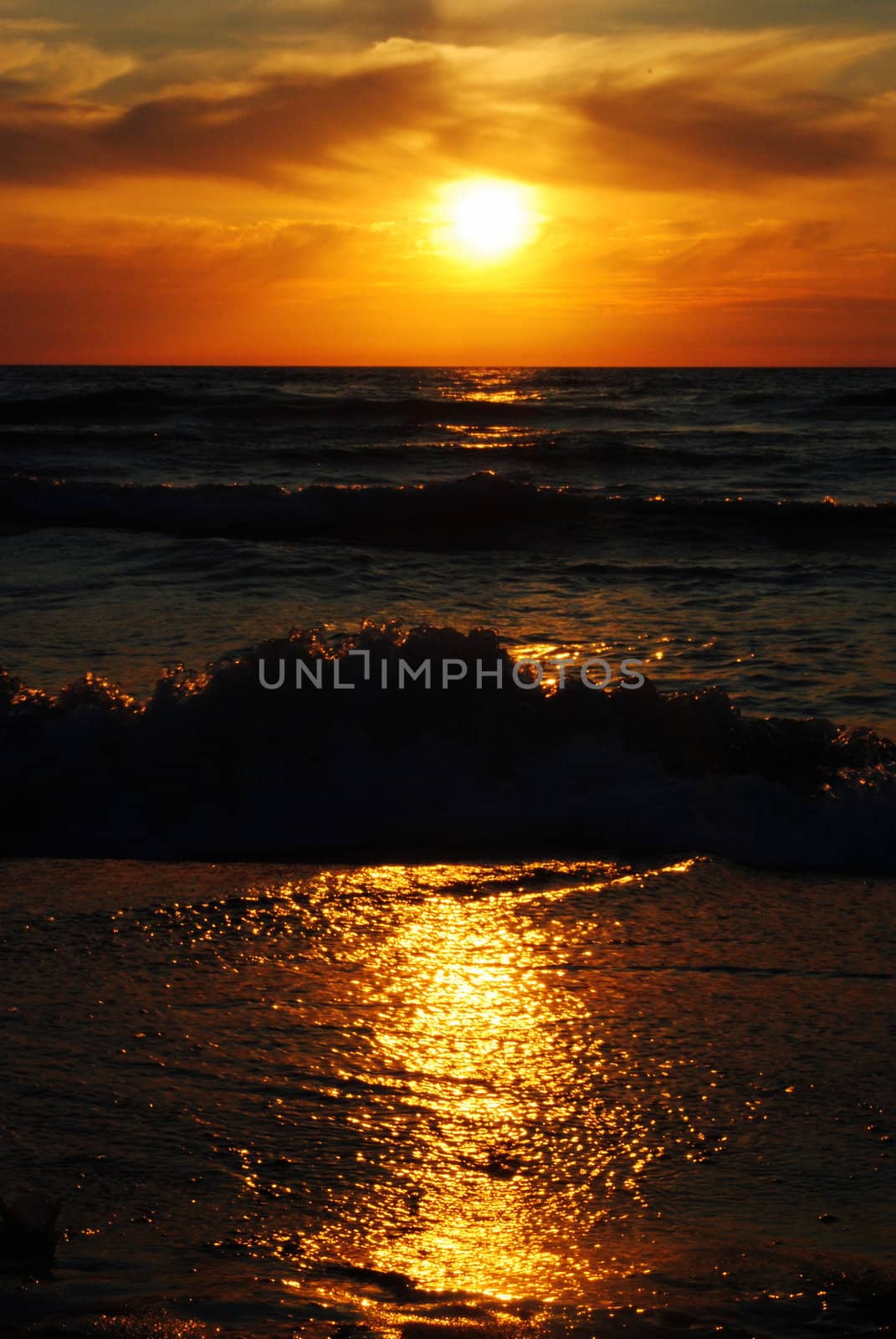 beautiful sunset on the beach