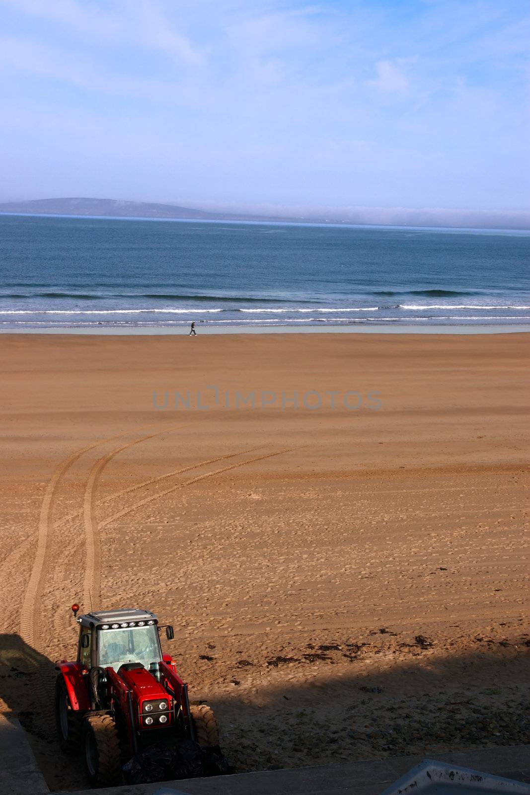 beautiful ballybunion beach in kerry ireland after the morning clean up