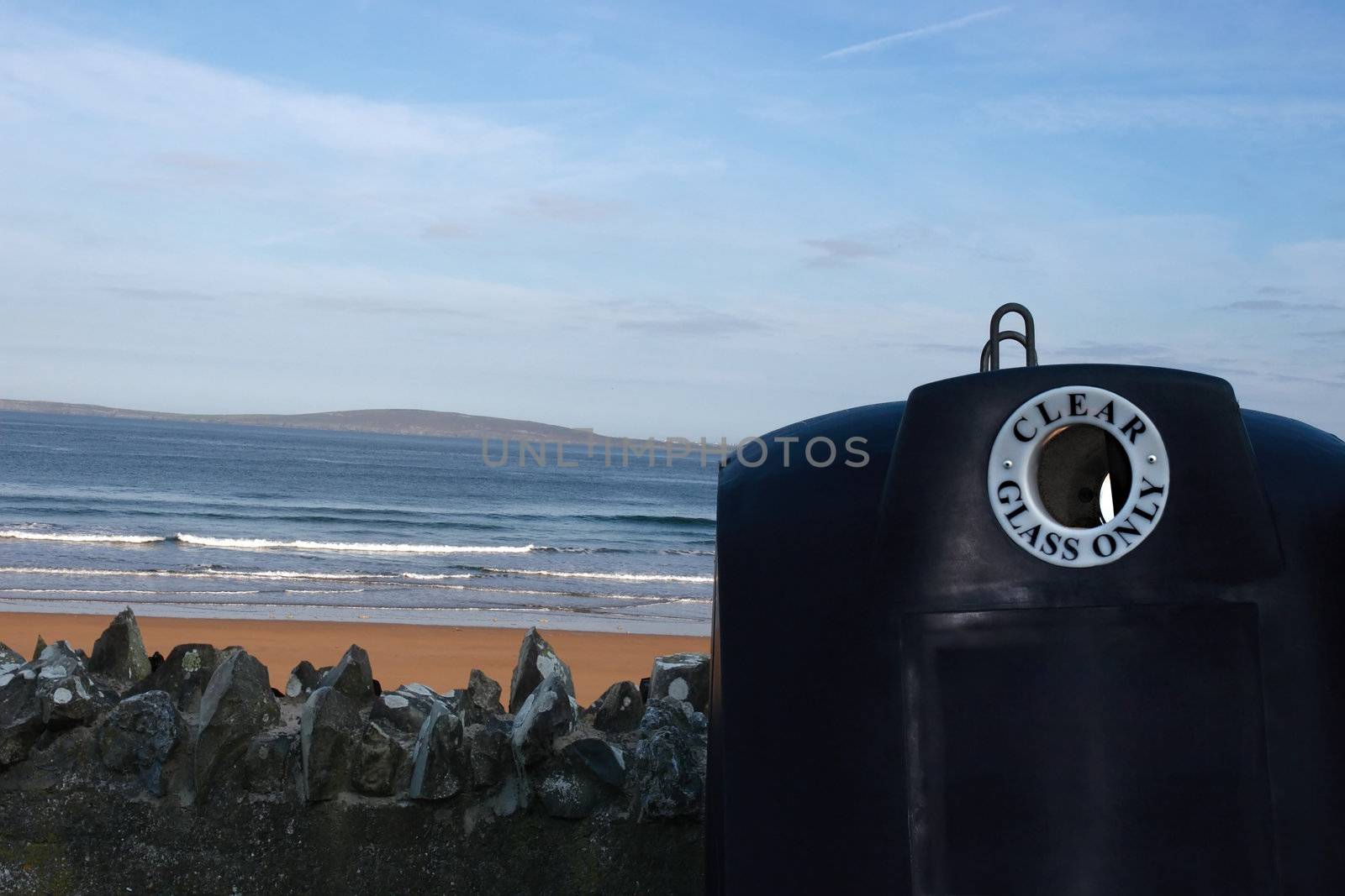 a bin for rubbish to keep our coastline tidy