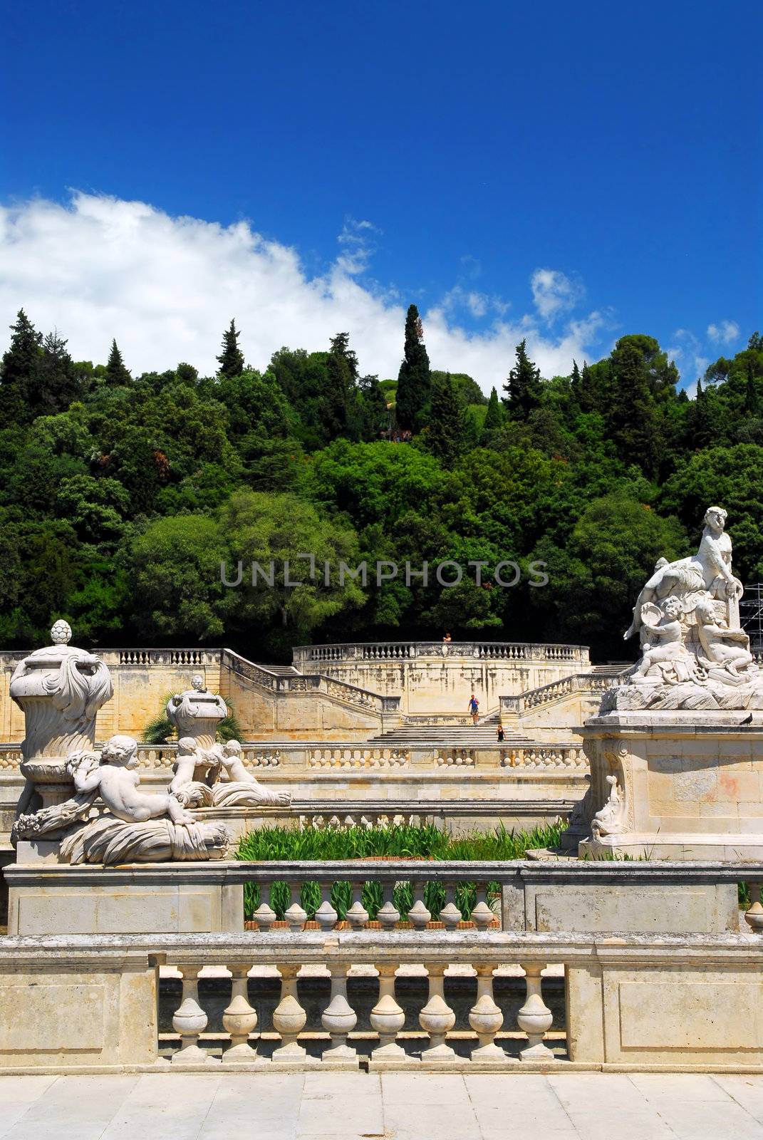 Jardin de la Fontaine in Nimes France by elenathewise