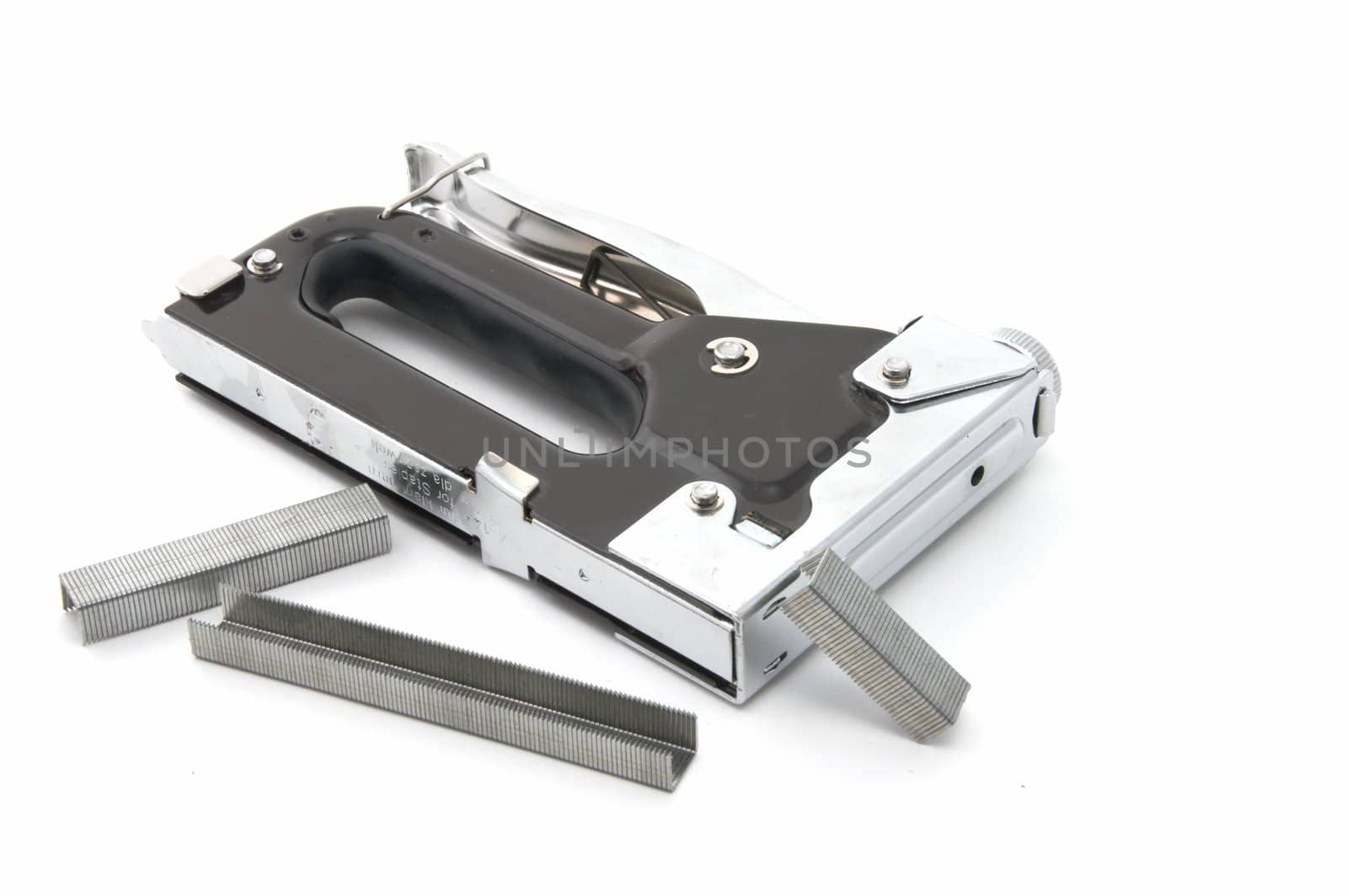 Building stapler on a white background