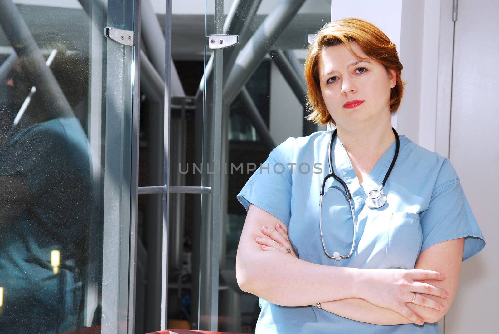 Nurse in a hospital by elenathewise