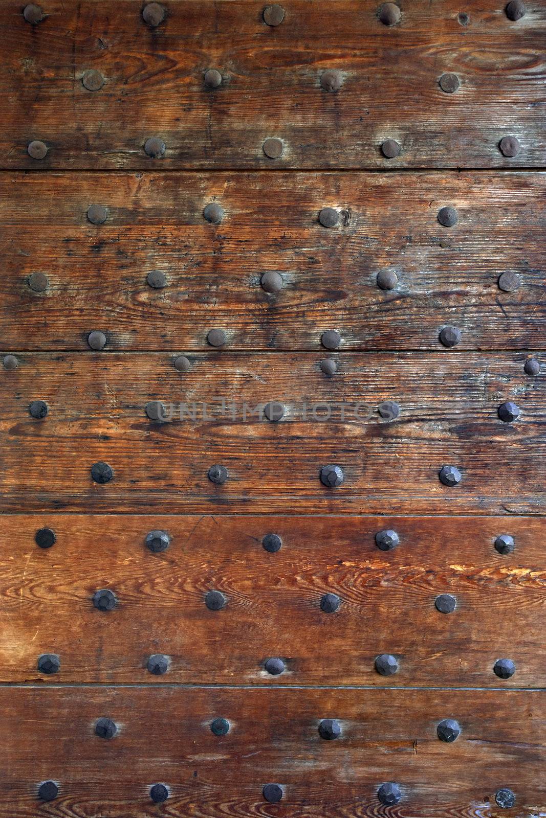 Background of an old gothic door from a historic church.
