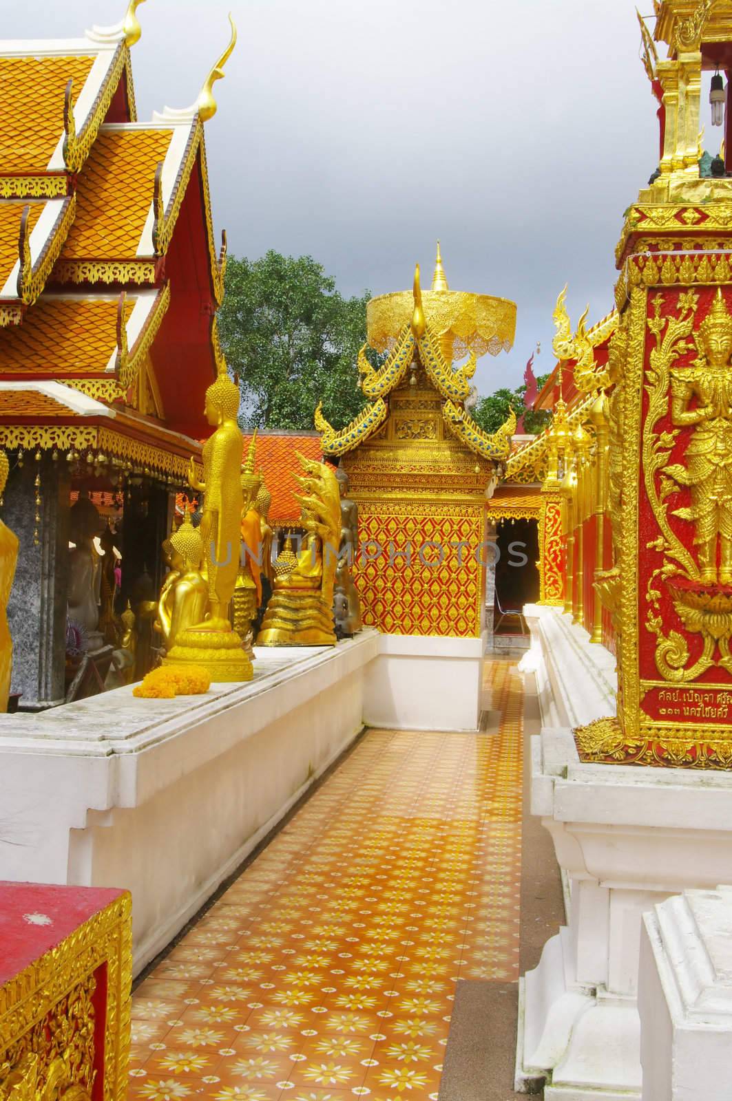 Vue dans le temple de Wat Phrathat Doi Suthep by Duroc