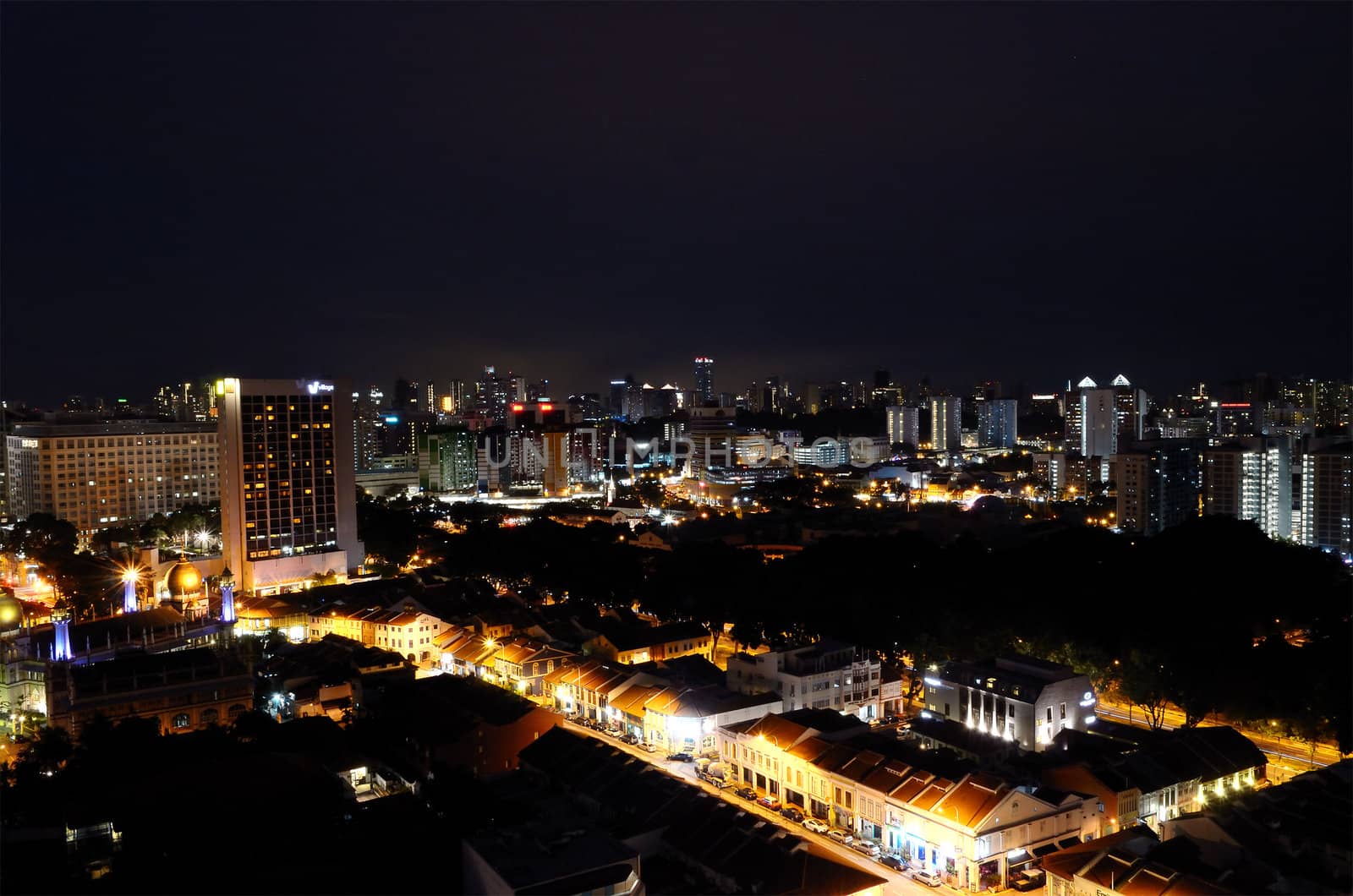 a night view of singapore