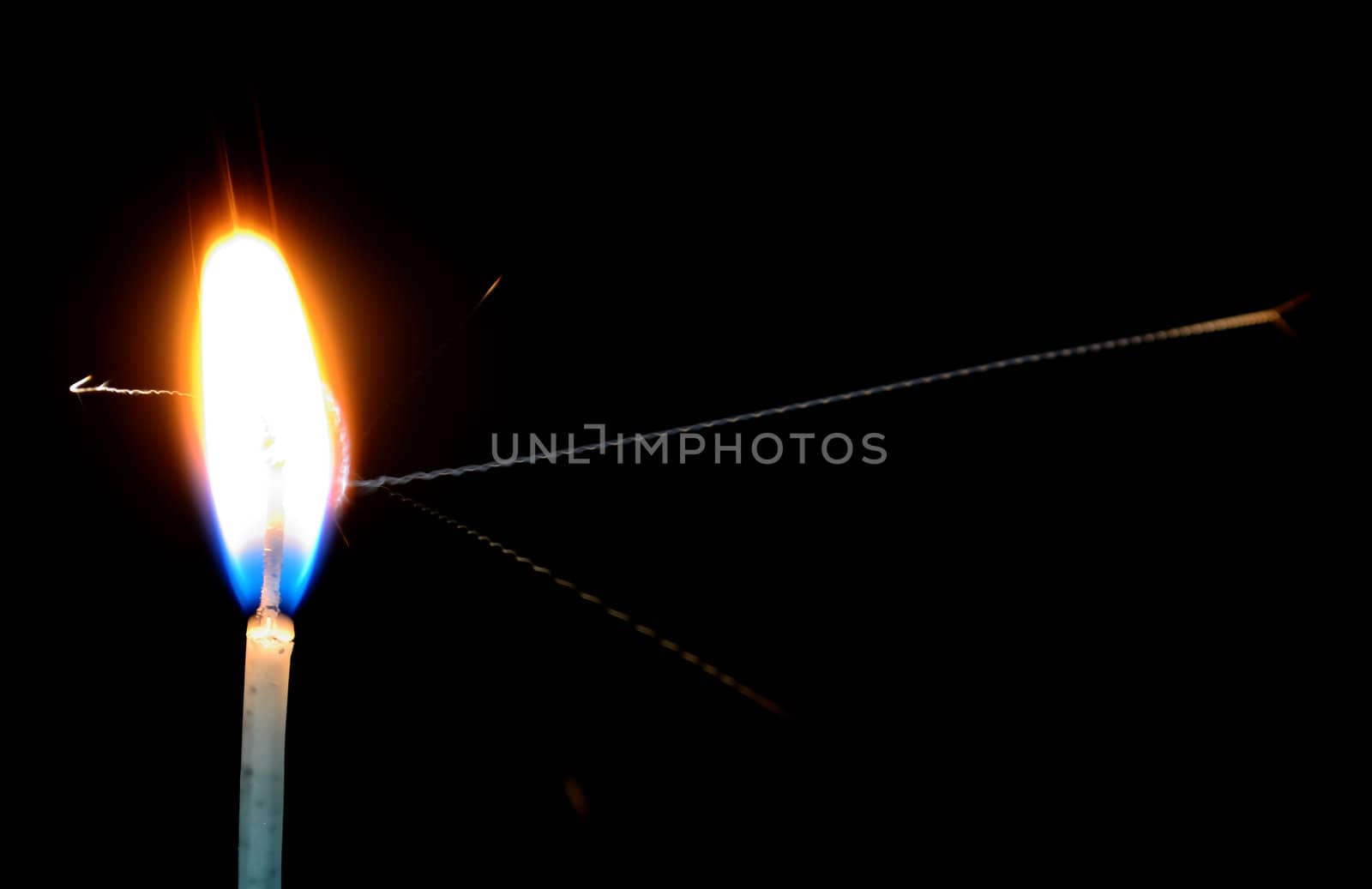 sparkling candles flying