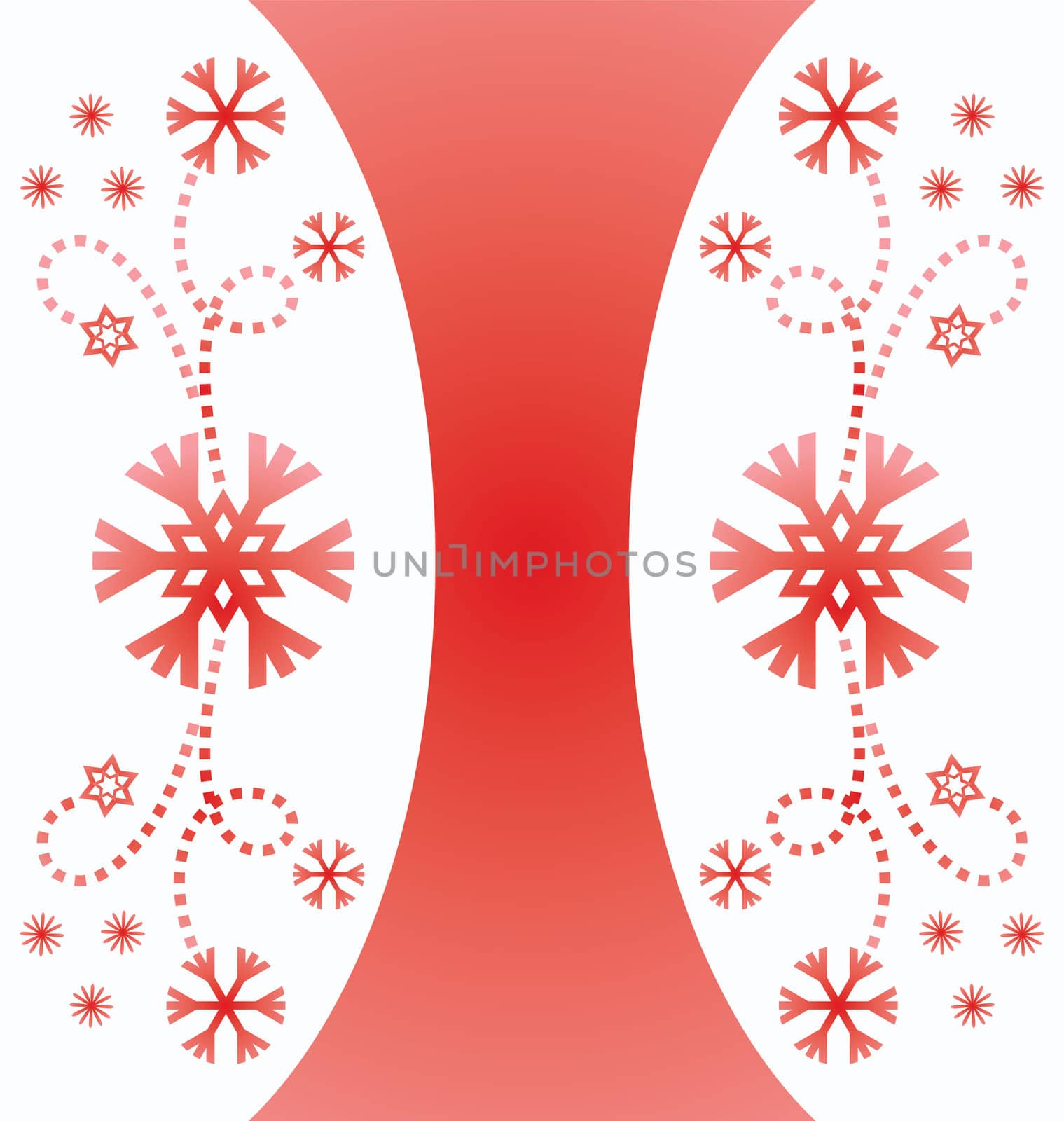 christmas vintage snowflake card illustration