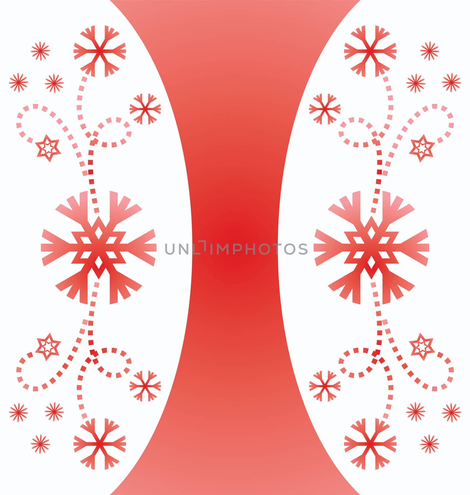 christmas vintage snowflake card illustration