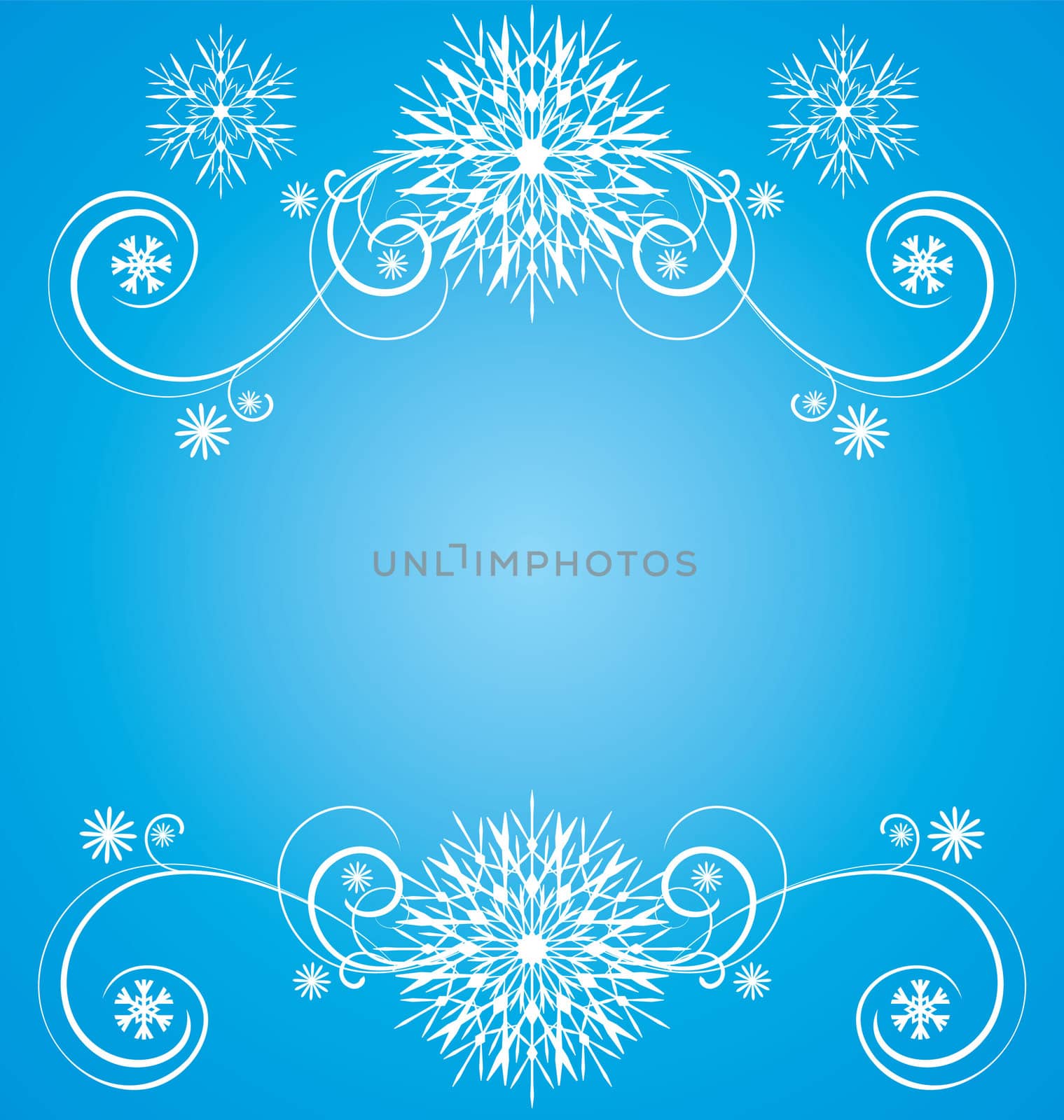 christmas vintage snowflake card illustration