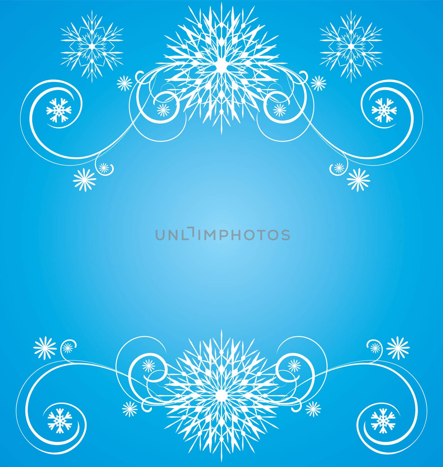 christmas vintage snowflake card illustration