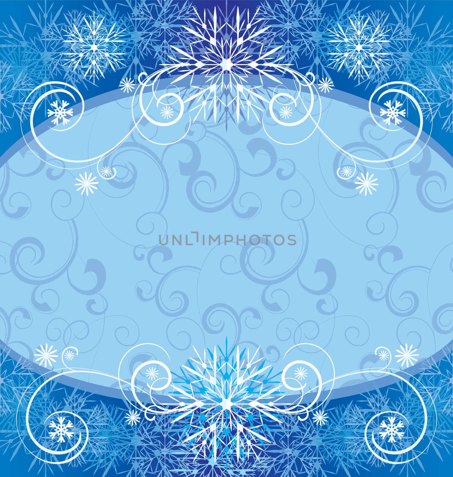 christmas vintage snowflake frame illustration