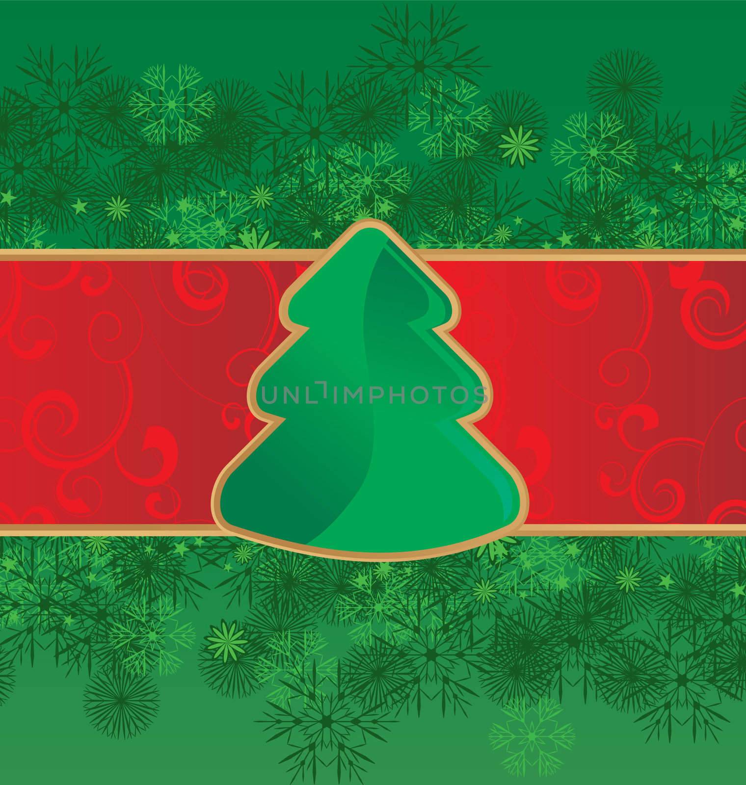 christmas tree card background 