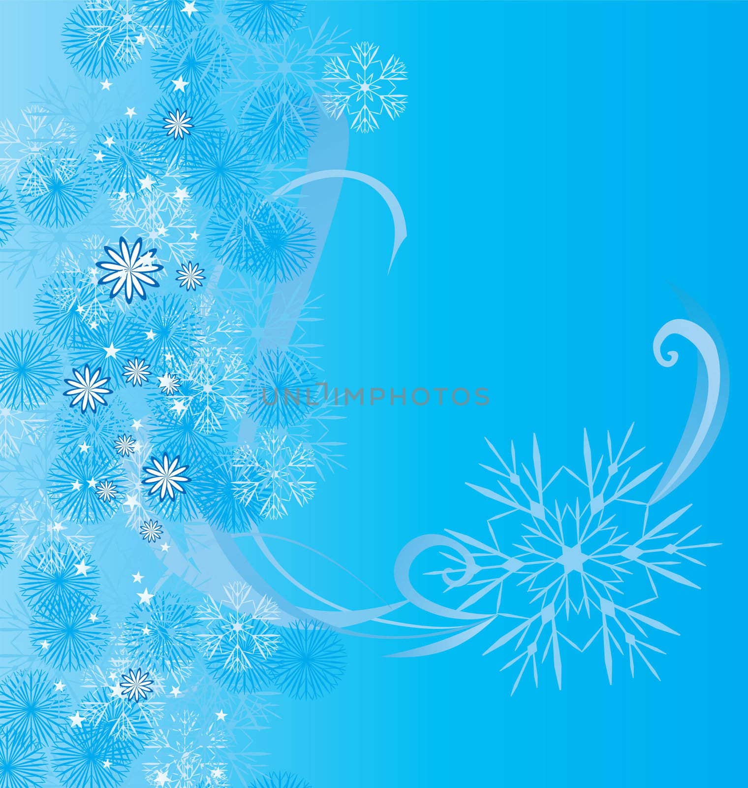 christmas vector snowflake card  by CherJu