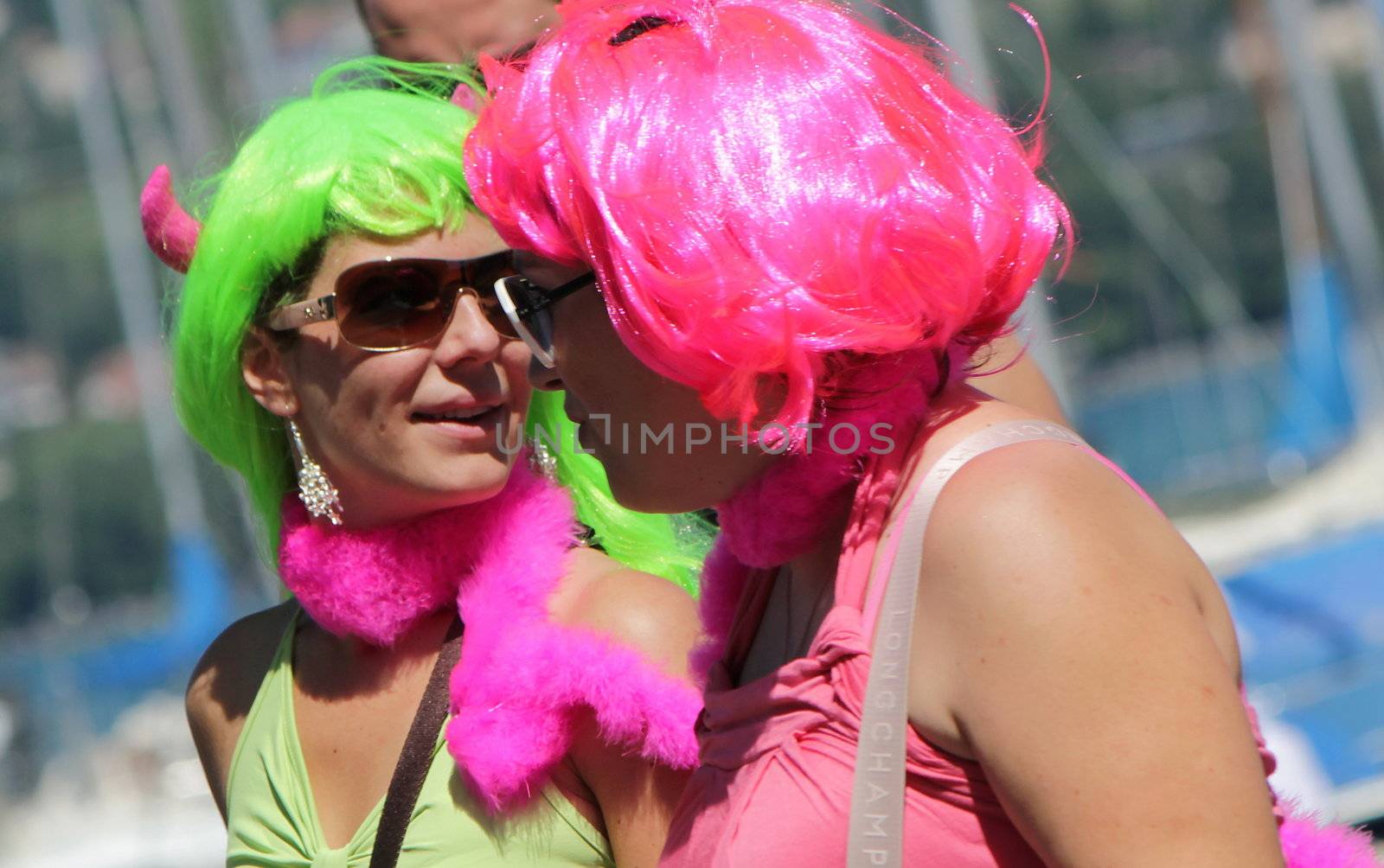 Wigs at the Gaypride parade 2011, Geneva, Switzerland by Elenaphotos21