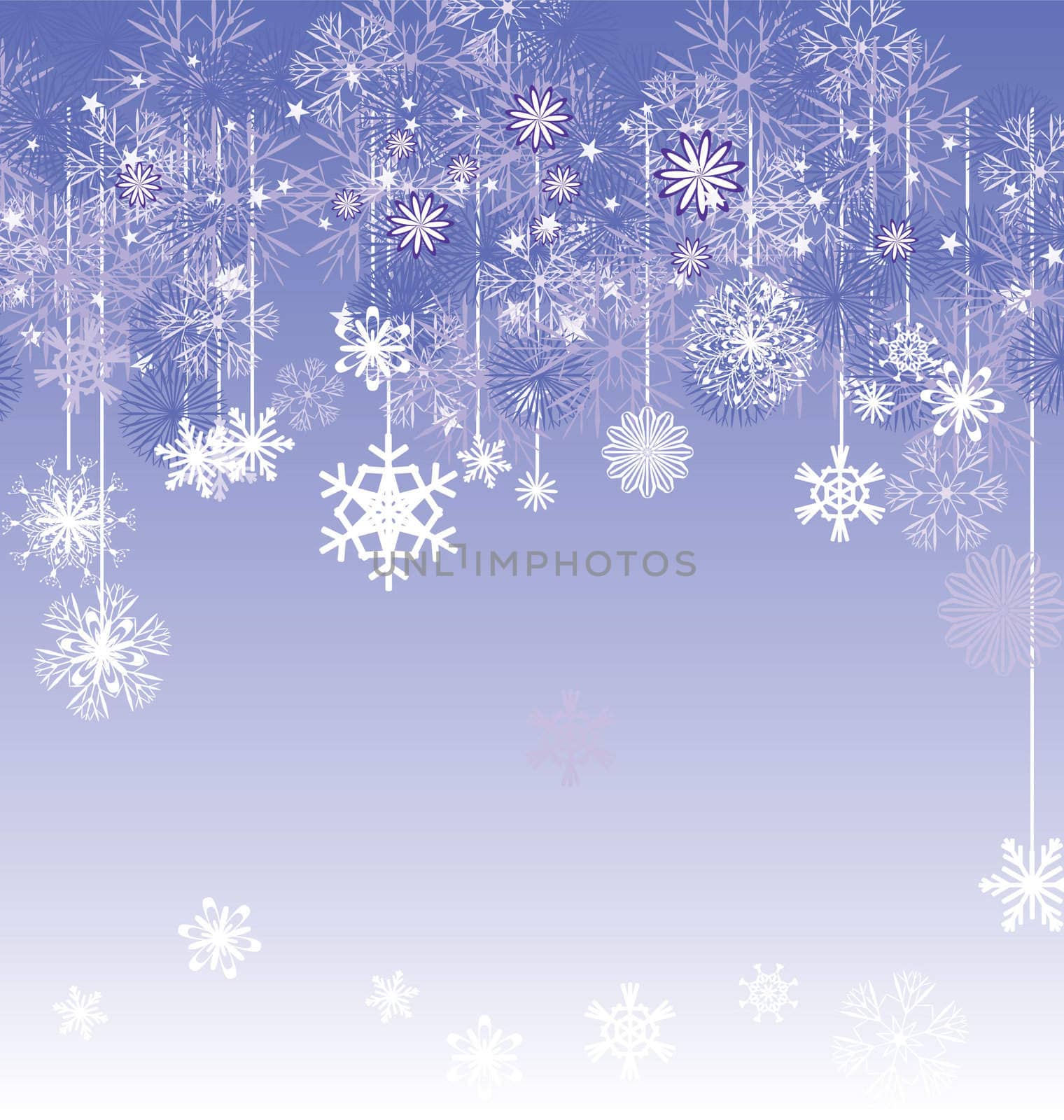 christmas vector snowflake card  by CherJu