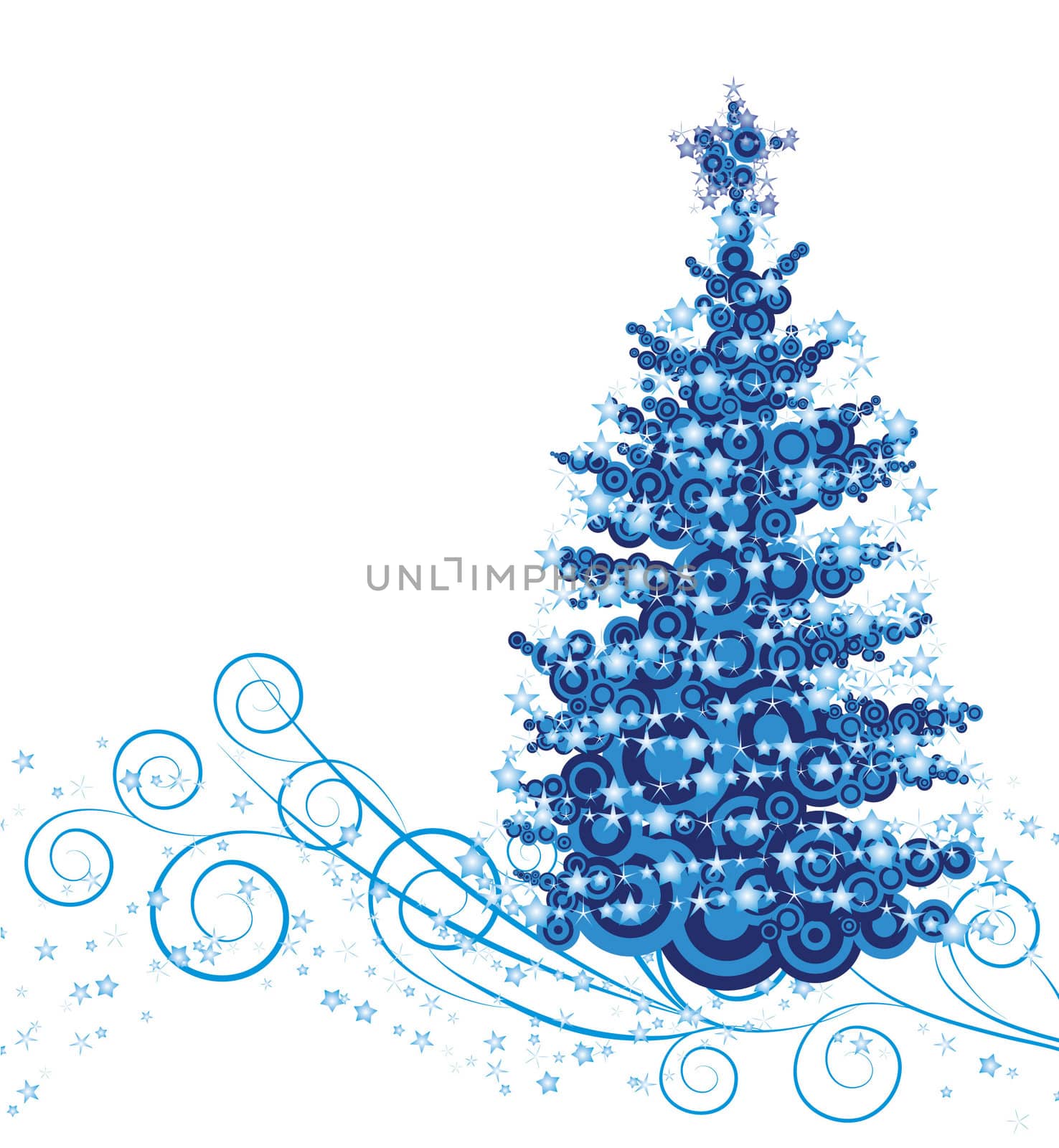 Christmas background with fir tree