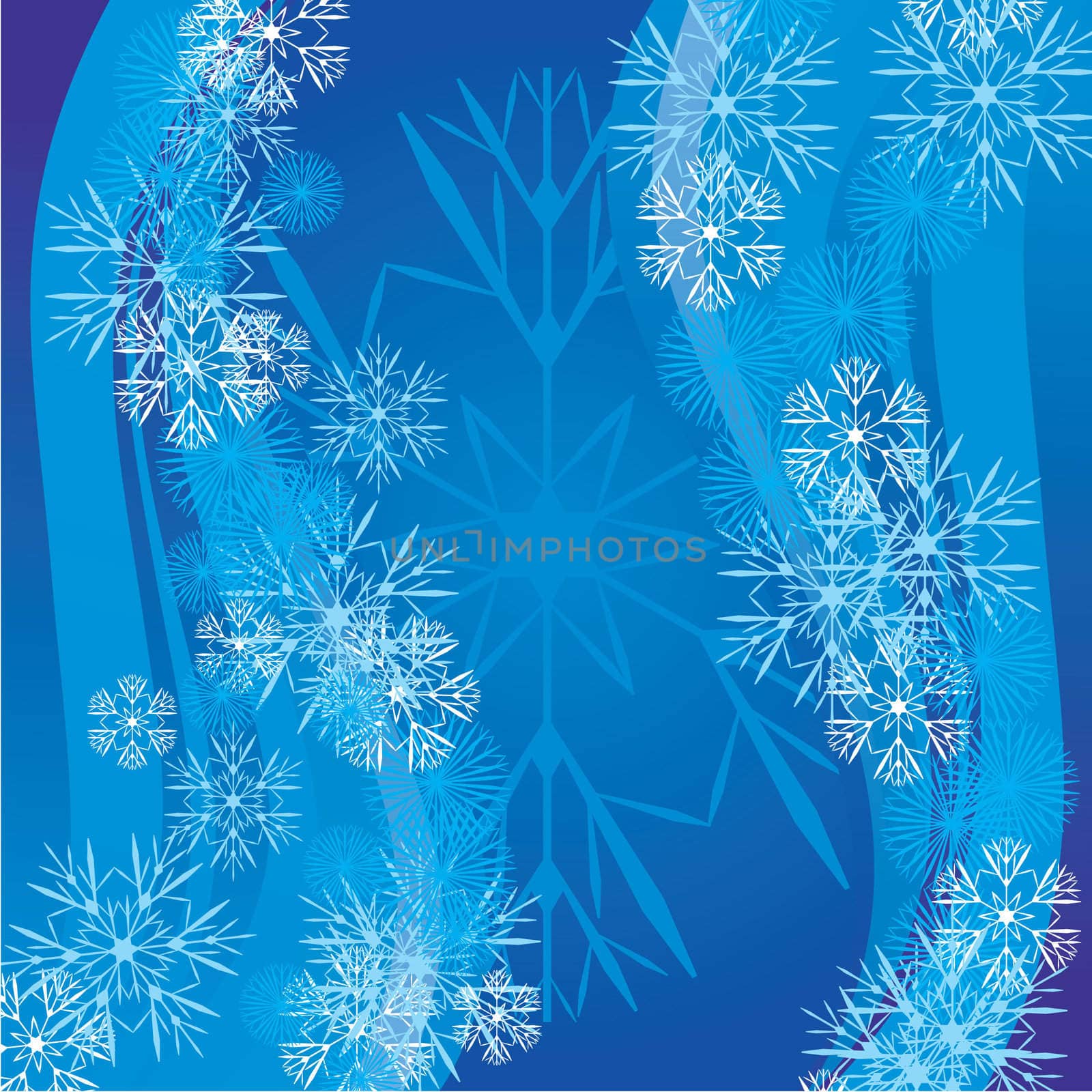 snowflakes abstract vector blue backdrop