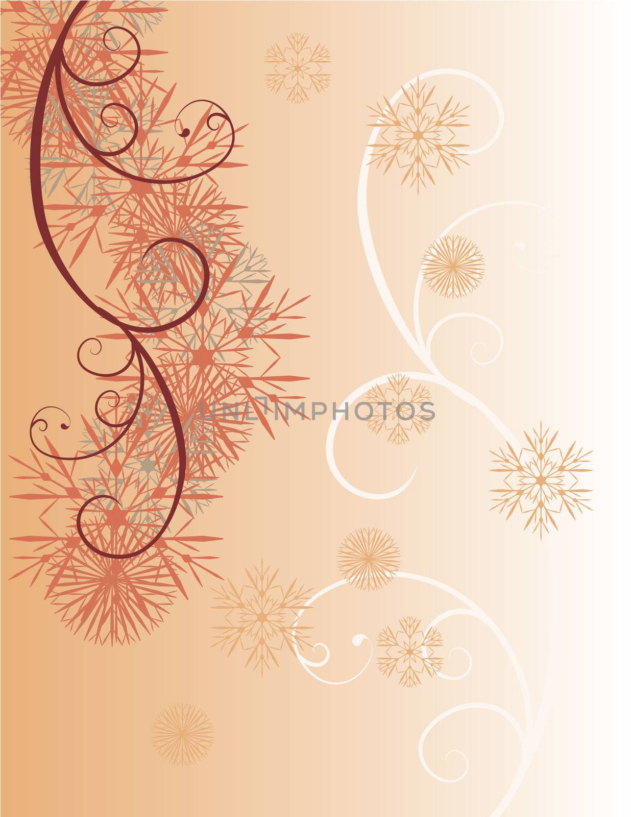 chocolate snowflakes vector by CherJu
