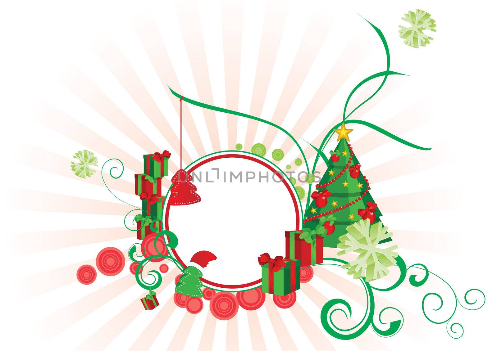 vector christmas ornamental picture